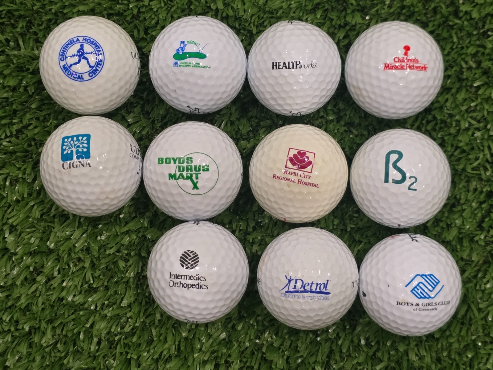 Lot of 11 * Healthcare & Medical Advertising Collectible Golf Balls
