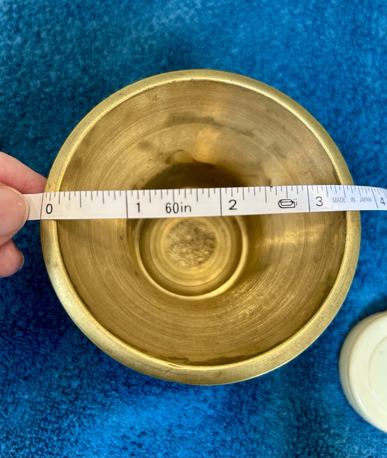 Vintage Mortar & Pestle Solid Brass Apothecary From 1960-70’s