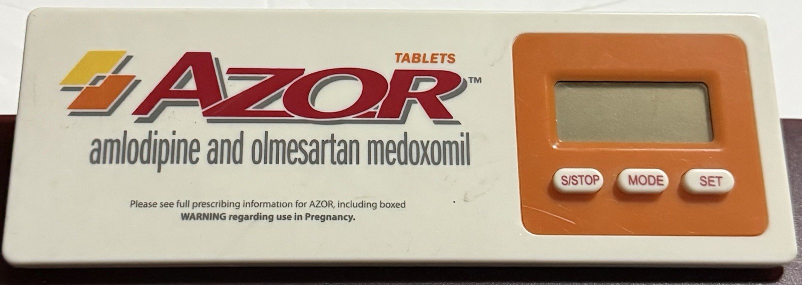 VTG 90’s Azor Amlodipine Pharmaceutical Clipboard & Built In Stop Watch