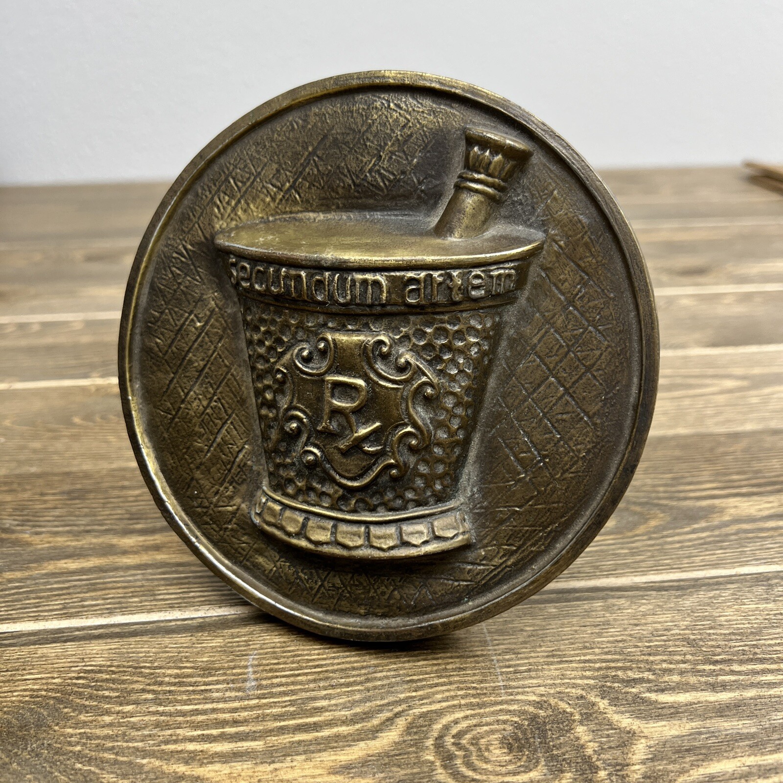 Chlor Trimetron 1977 Diameter Brass RX Plaque