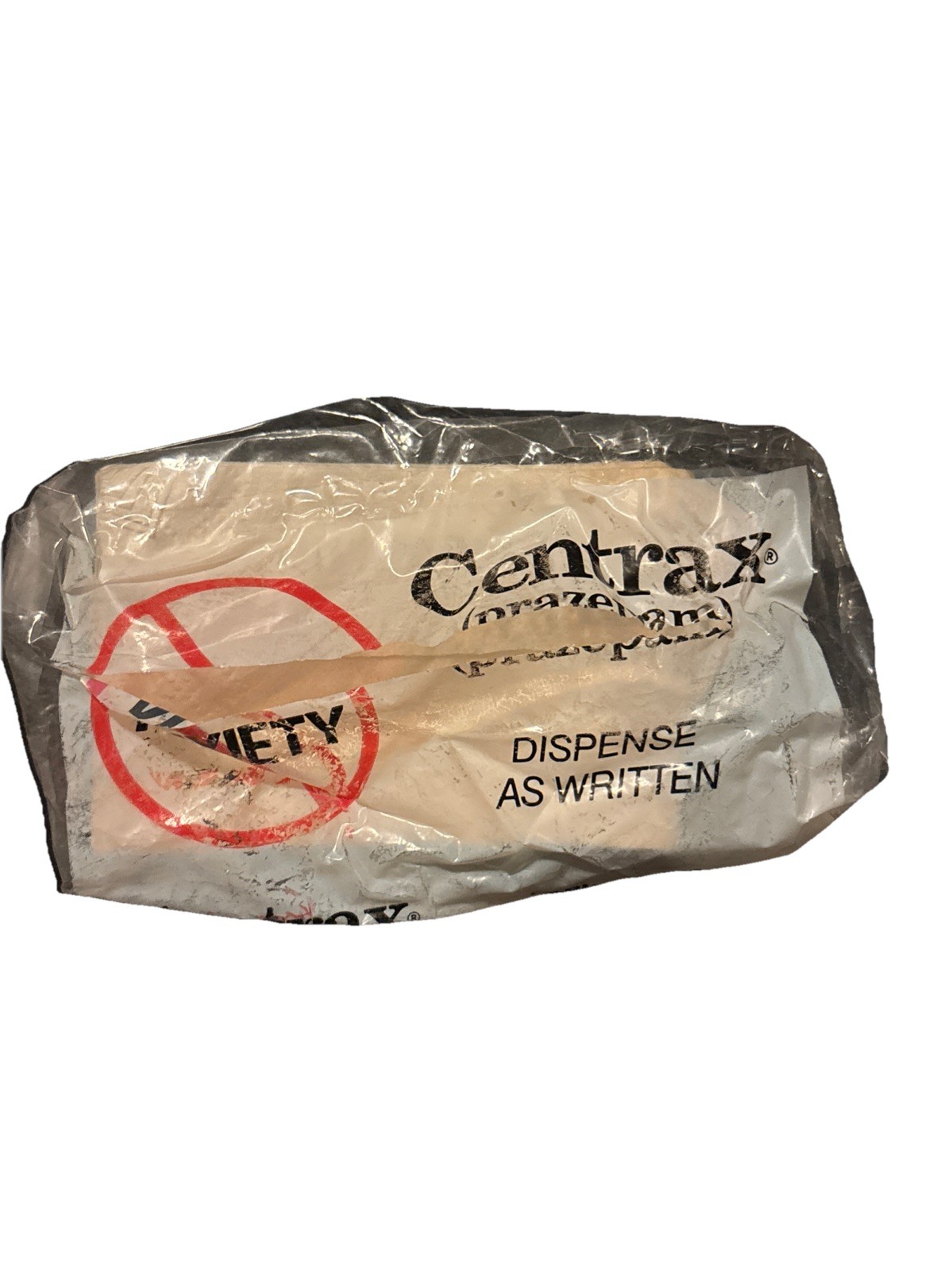 Vintage Centrax Prazepam Promo Pocket Tissue Pack -Medical Advertising Open Pack