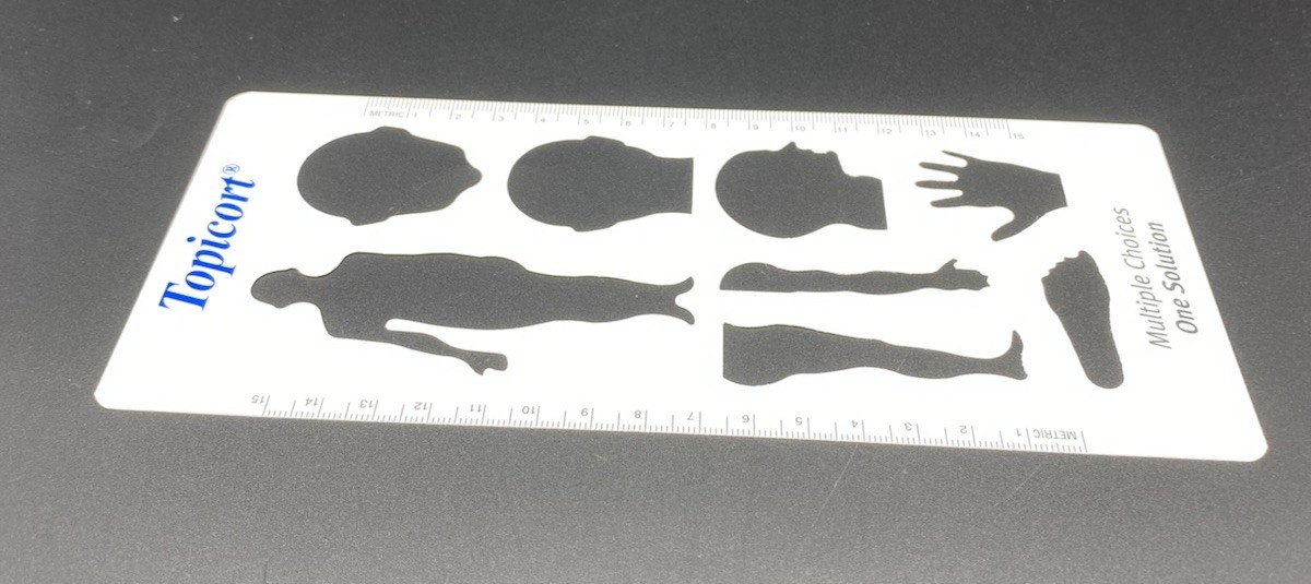 Vintage Pharmaceutical Drug Rep Topicort Ruler Anatomical Charts Plastic Retro