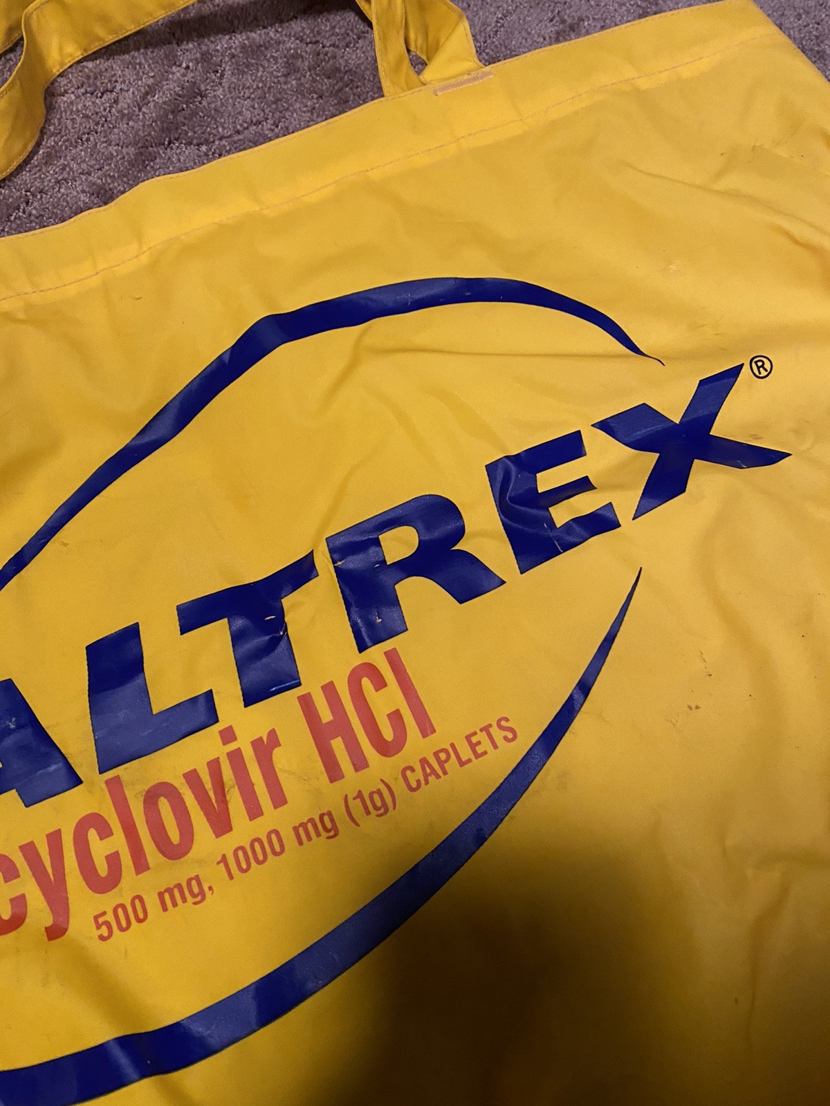 Pharmaceutical Promo Tote Bag GlaxoSmithKline GSK Valtrex VG