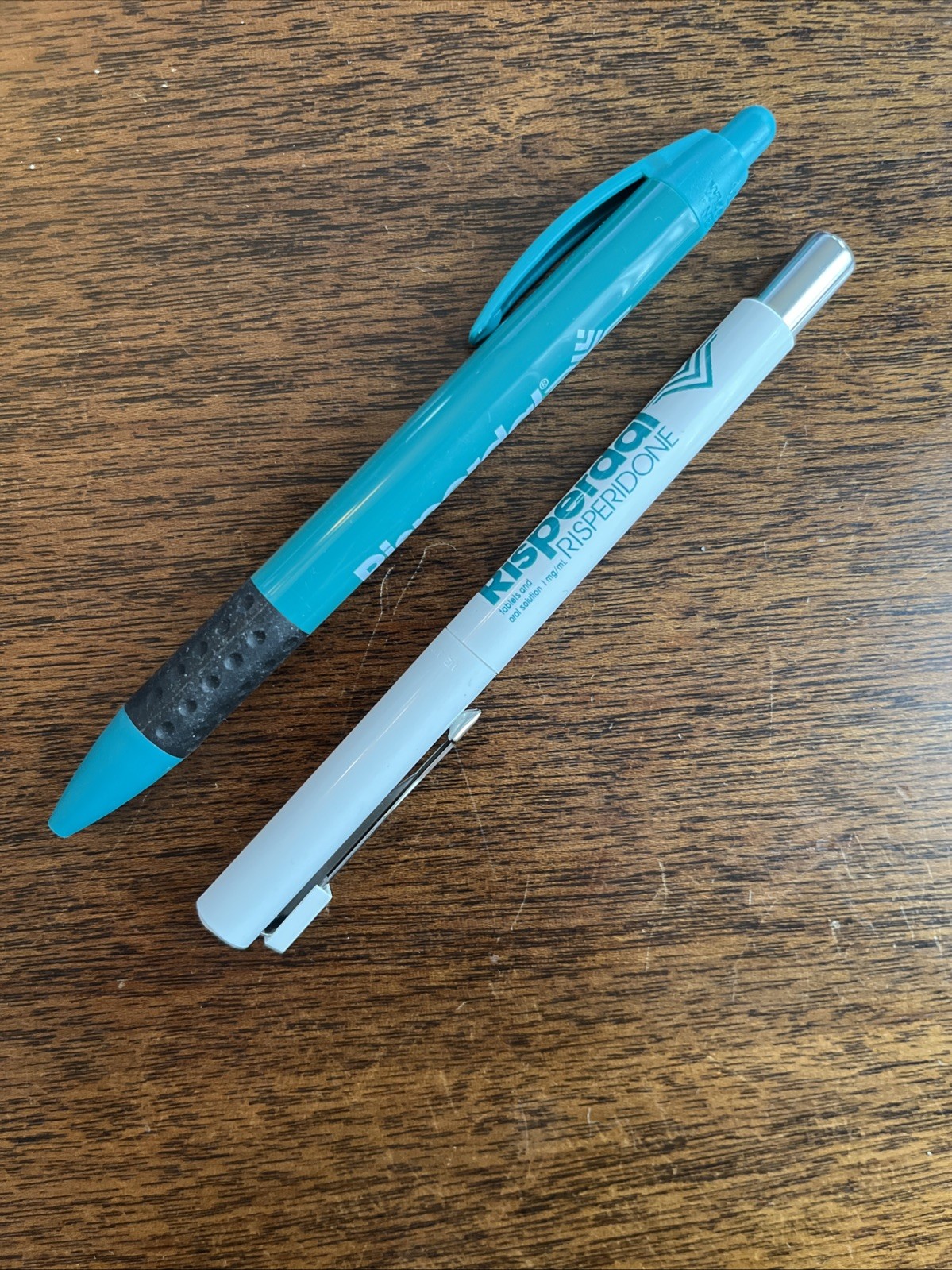 Risperdal Pen Lot Medical Drug Rep Pharmaceutical Working Teal White Rare Metal