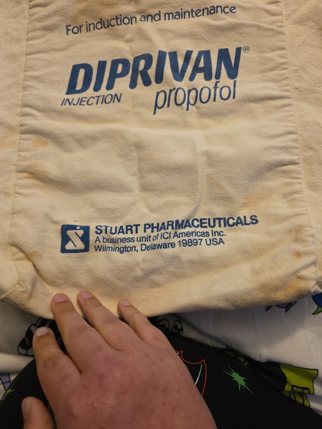 Vintage Diprivan Propofol Tote Bag Pharmaceutical Advertising See Pics! DIP #2