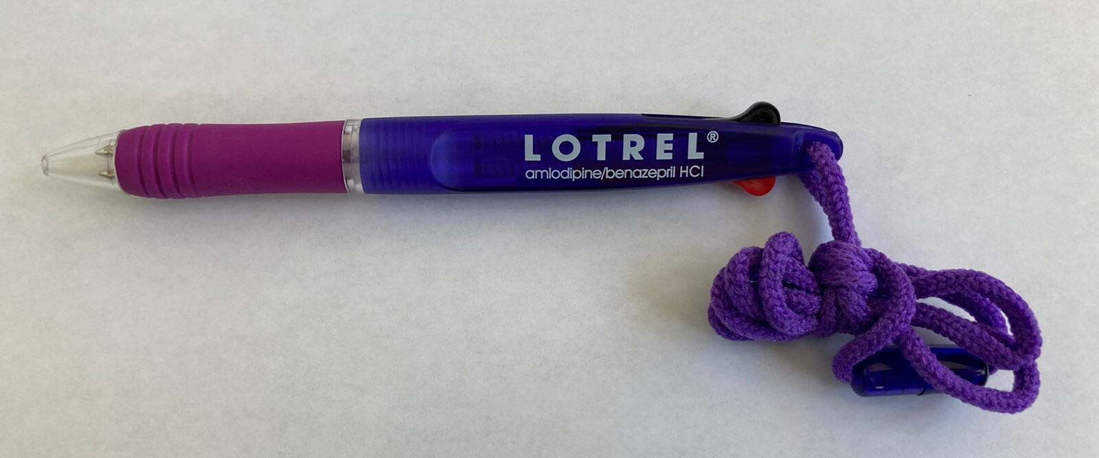 LOTREL LANYARD Pharmaceutical Drug Rep Pen VERY RARE Advertising Collectible