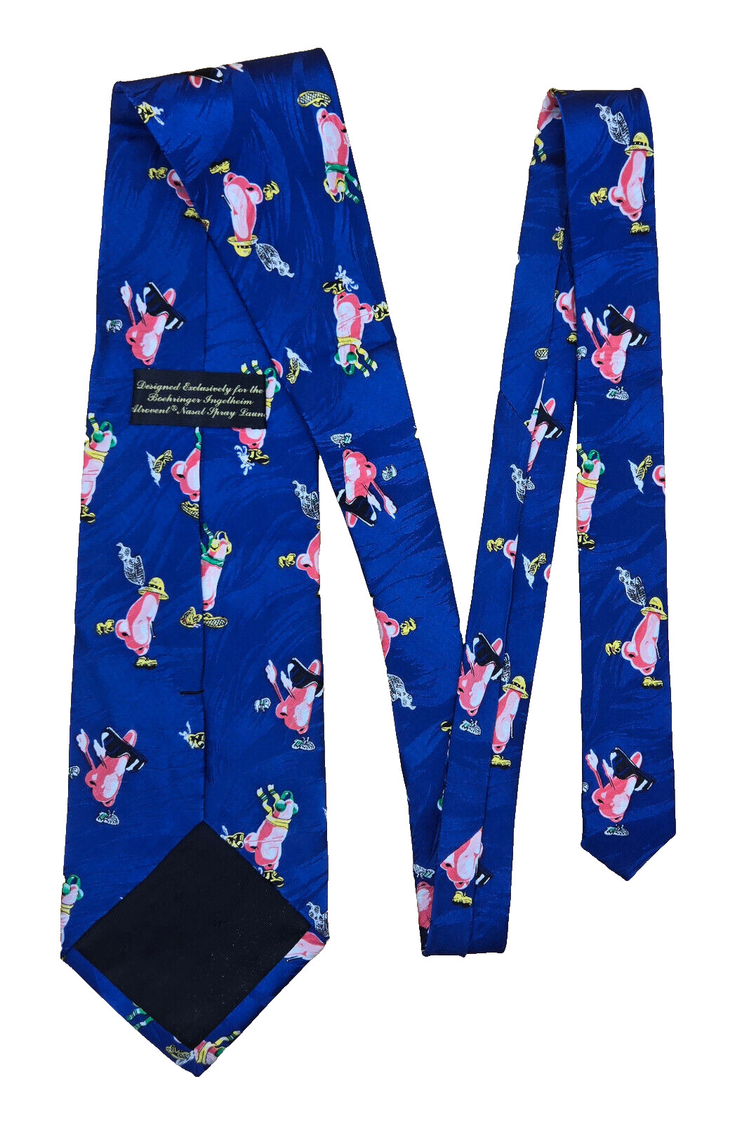 RARE Advertising Atrovent Nasal Spray -Silk Neck Tie-Running Nose-ENT Doctor EUC