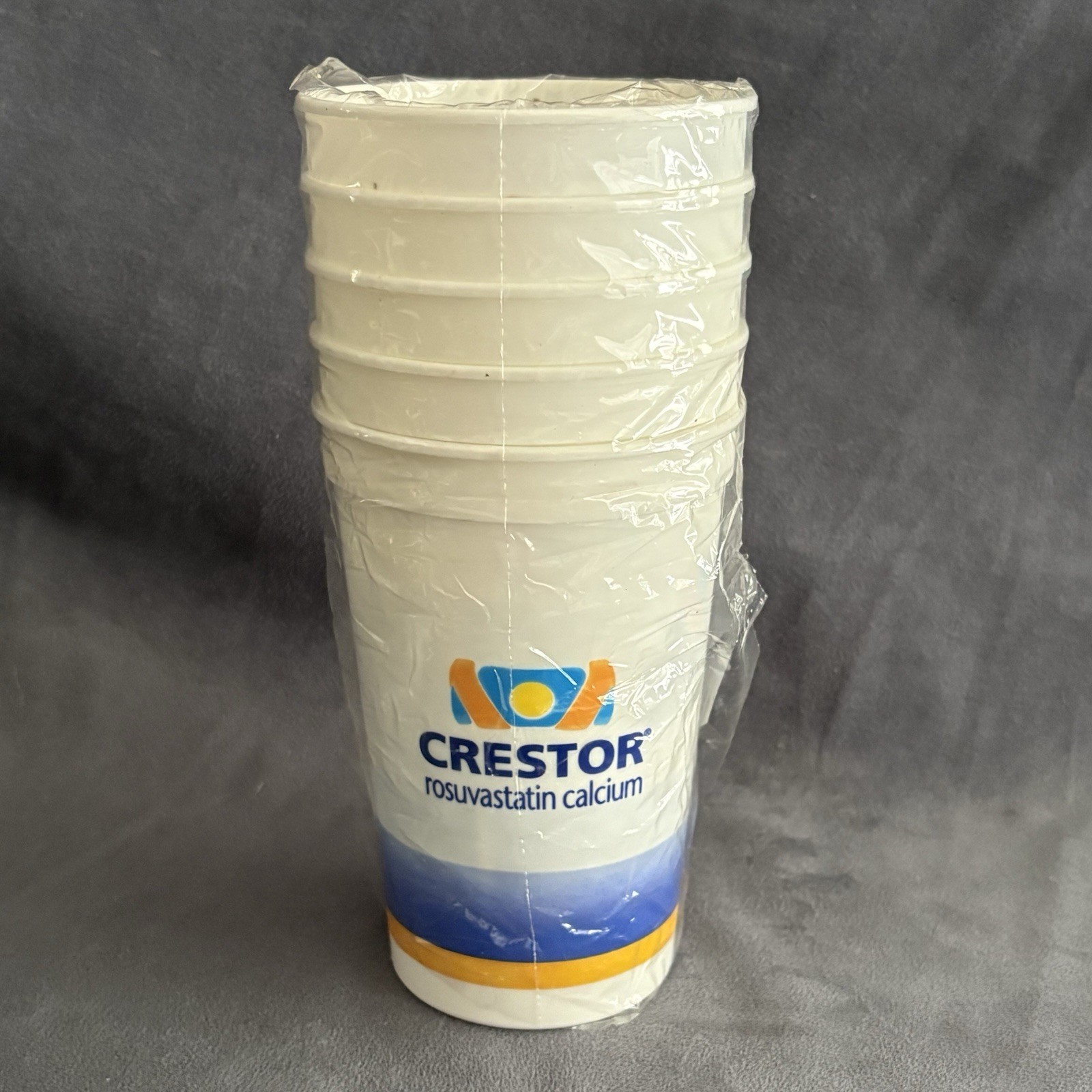 Crestor Rosuvastatin Calcium Promo Cups Set of 5 Pharmacy Advertising 5”