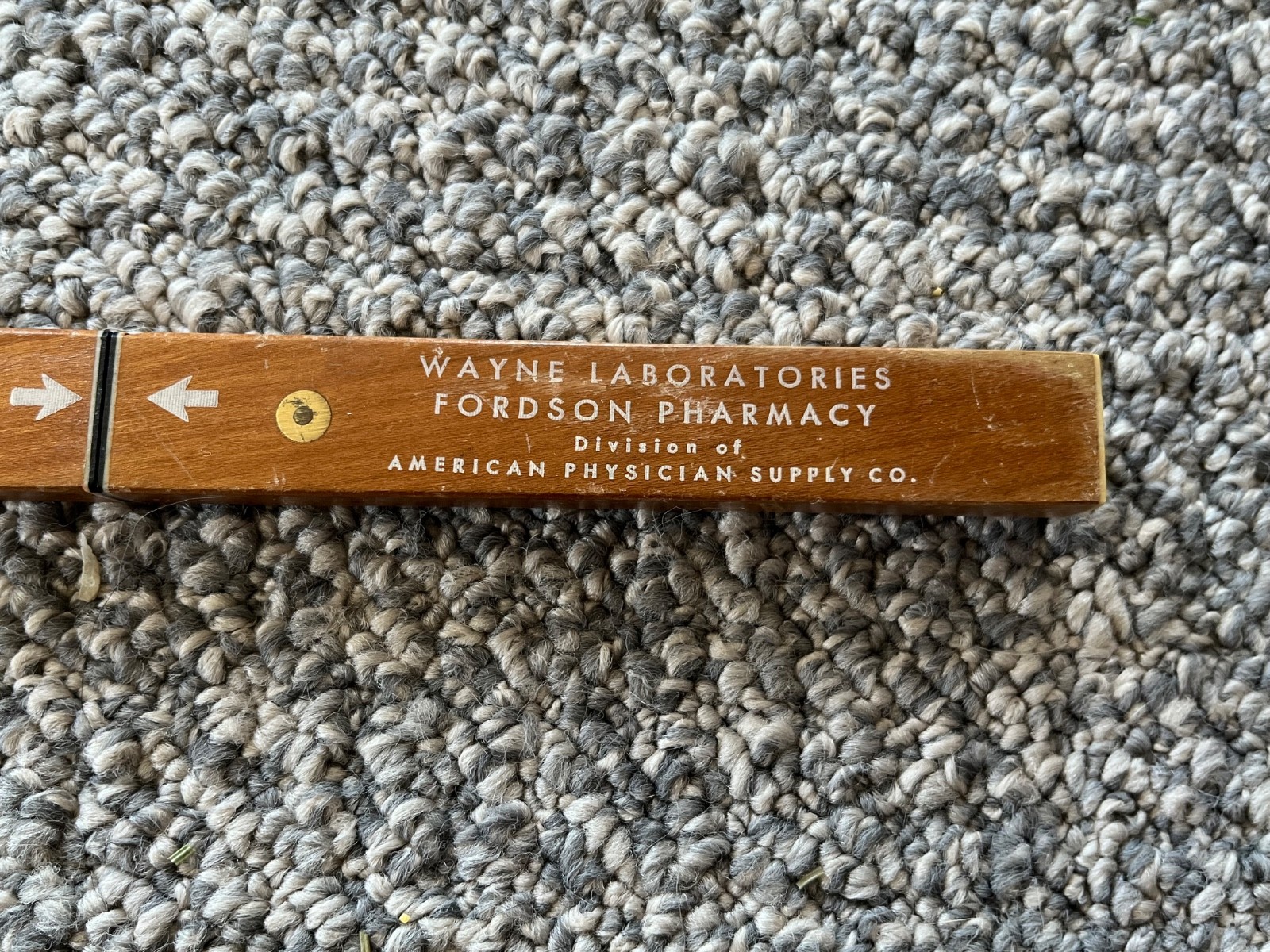 vintage 1940’s Wayne Laboratories Fordson Pharmacy stainless knife in wood box