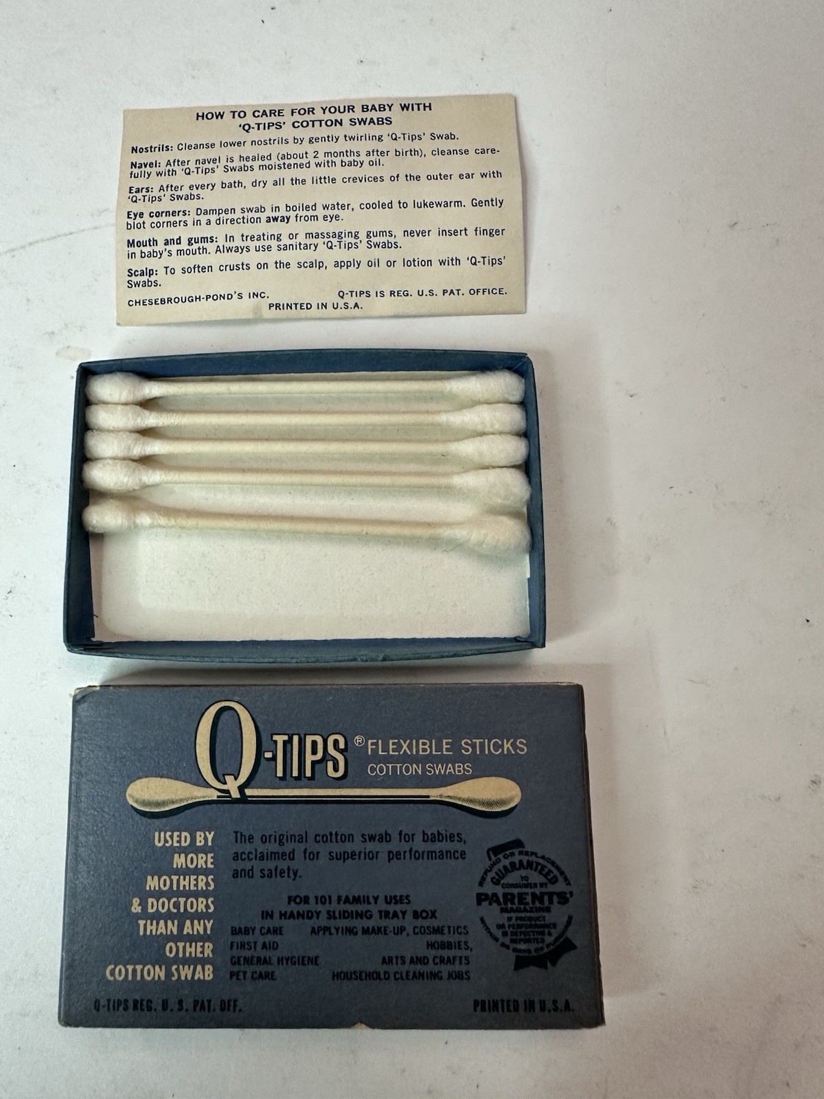 Vintage Q-Tips Cotten Swabs W/Box & Paper! – Cool Pharmacy Memorabilia – Photos