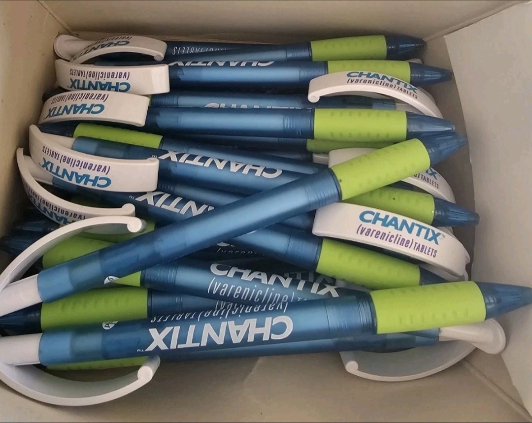 Pharmaceutical Drug Rep Lot Of 4 Never Used CHANTIX PENS, Very Nice And Pretty