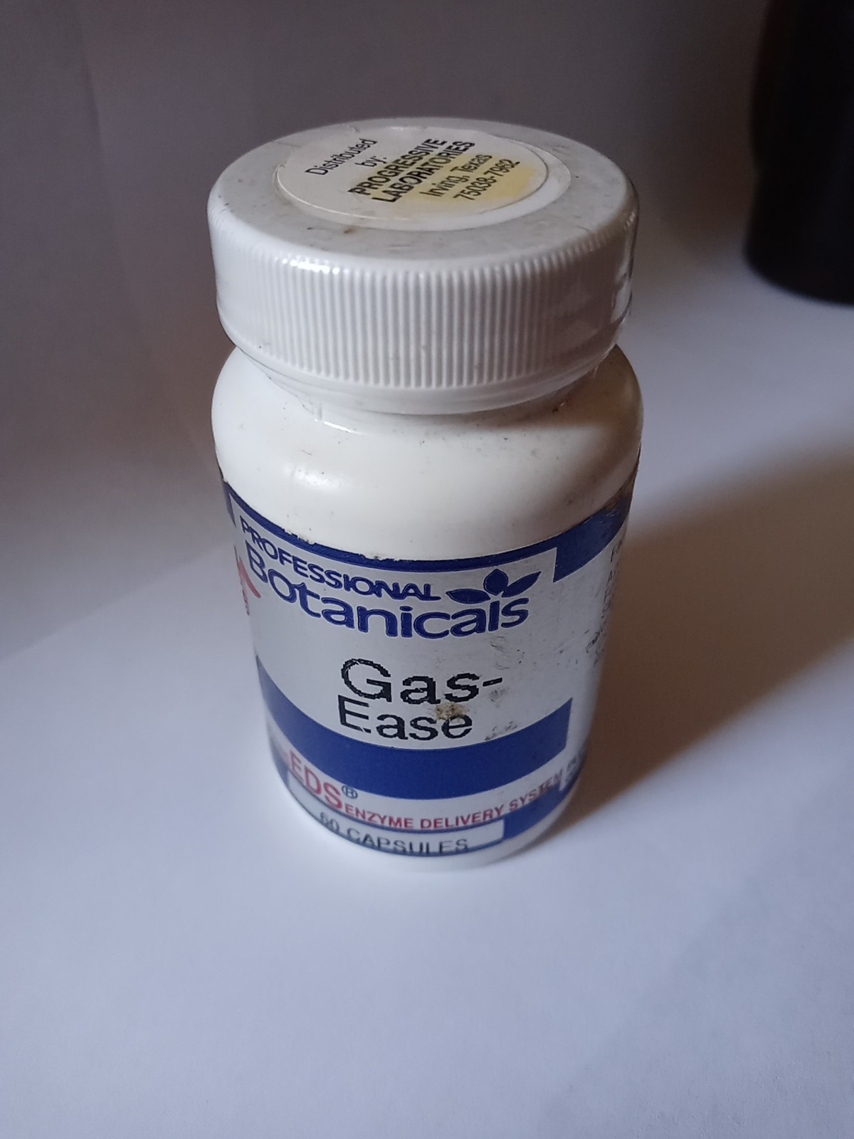 Vintage Expired Gas‑Ease Supplement UNOPENED Professional Botanicals Retro