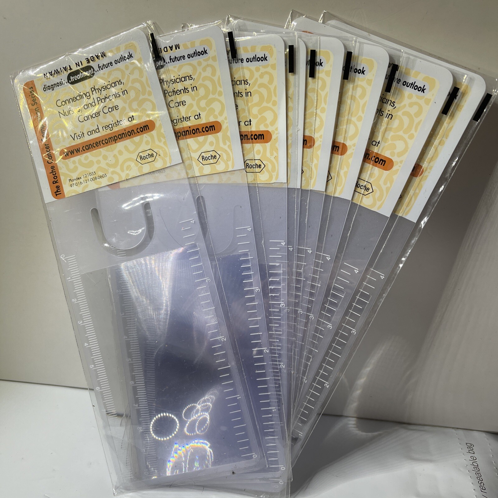 Lot of 8 ROCHE Cancer Drug Rep Pharmaceutical Promo Ruler Magnifier Bookmark