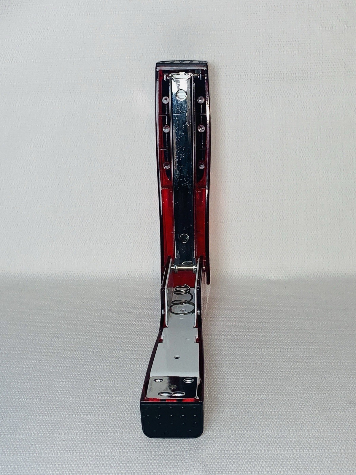 Ultram ER Drug Rep Promo Stapler – Red Translucent Stand-Up Ergonomic Squeeze