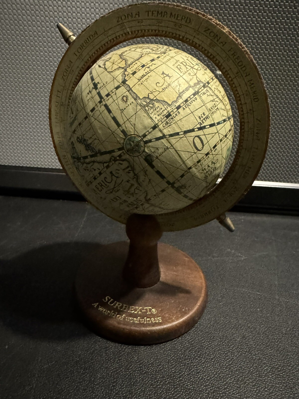 Vintage Surbex-T World Desk Globe Pharmaceutical Medical Drug Advertisement 7”