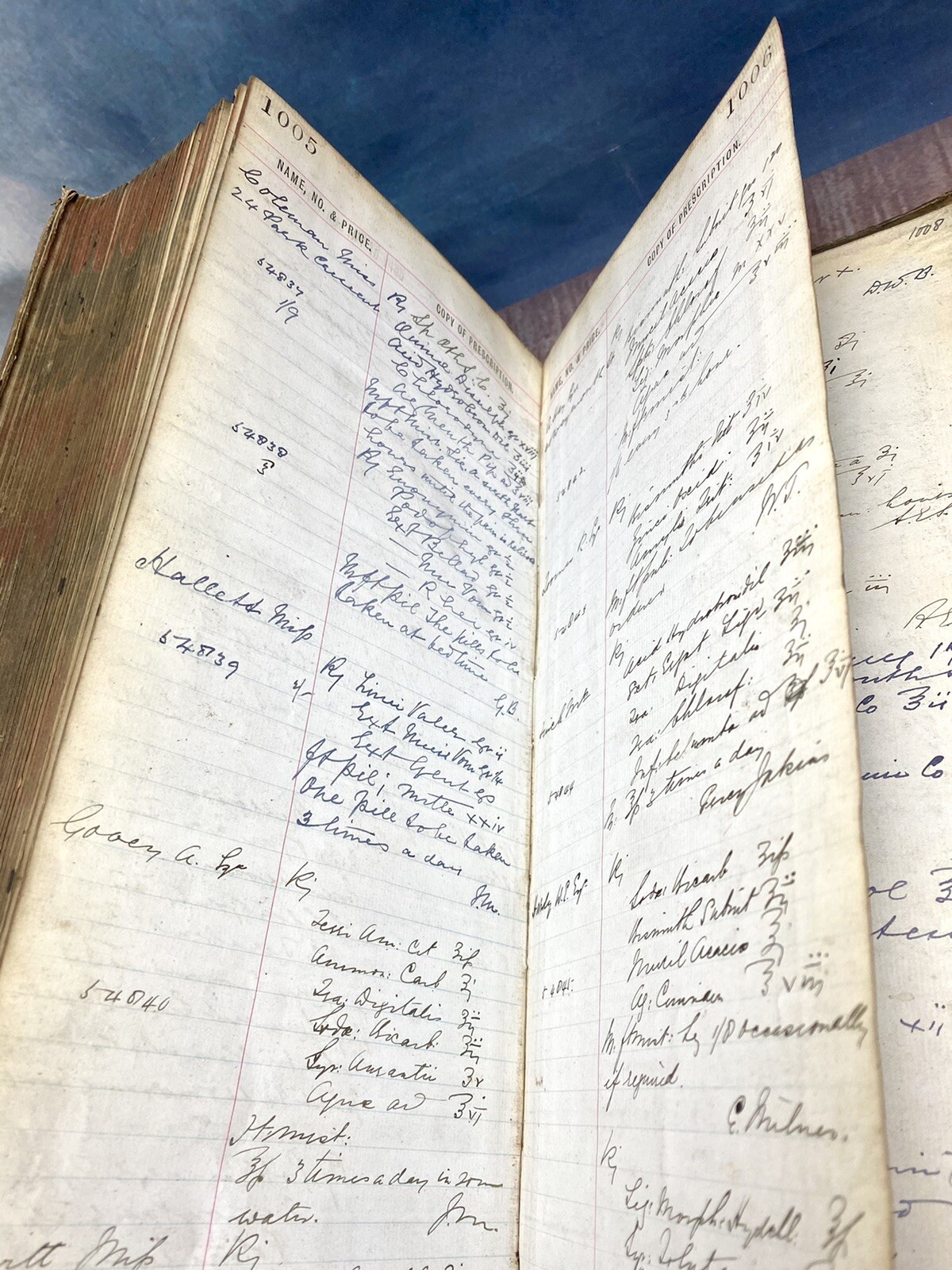1886 PHARMACY LEDGER MARYLEBONE LONDON CHEMIST APOTHECARY 1000 PAGES JARS
