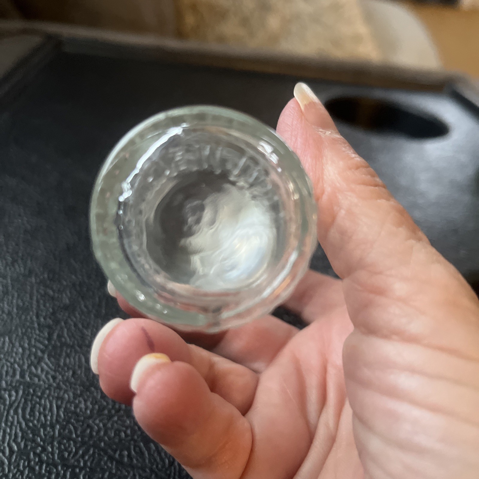 Vintage Japanese Pharmaceutical Apothecary Glass Bottles Ground Neck And Lid