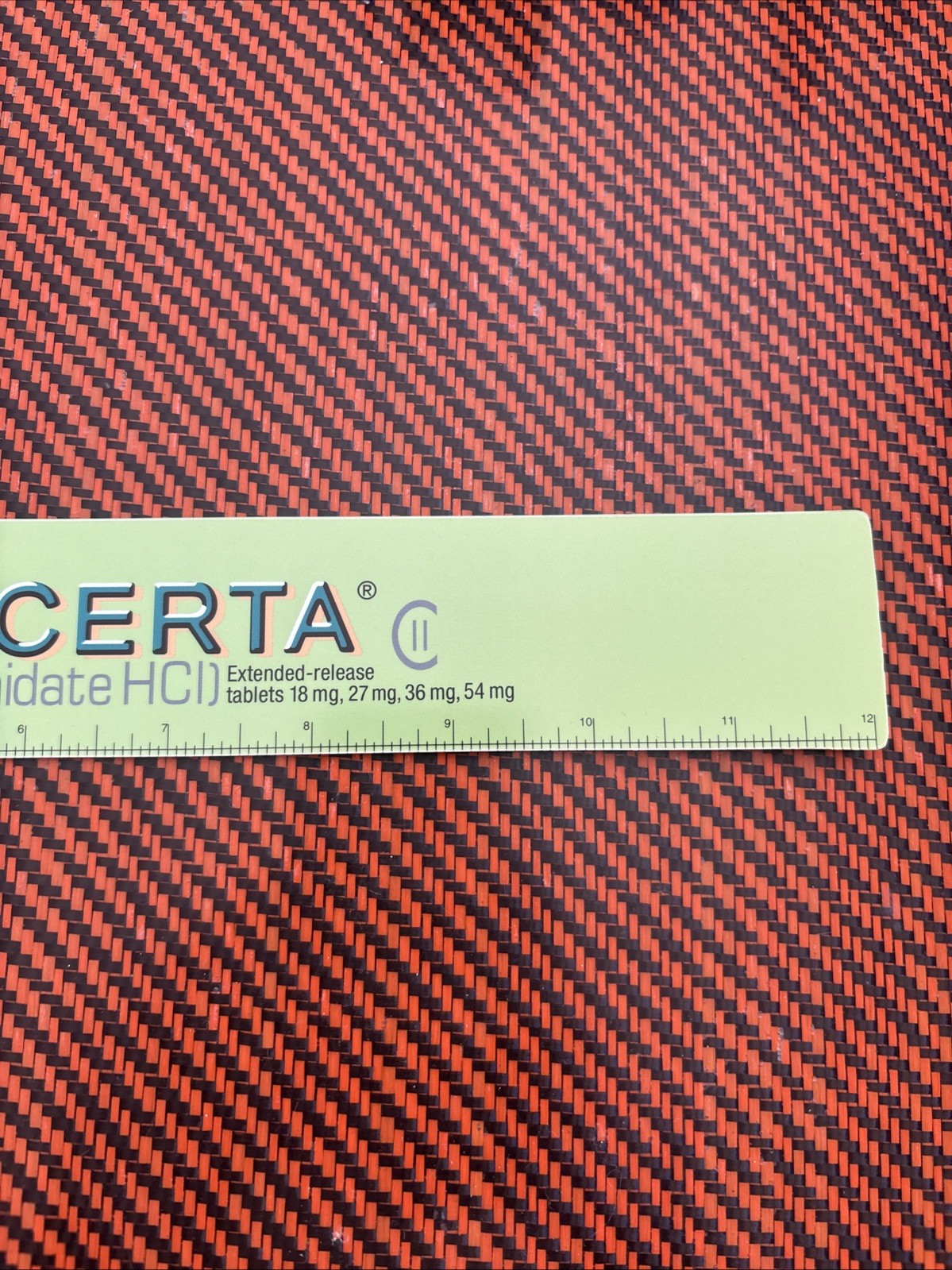 Concerta Pharmaceutical Drug Rep Ruler ADHD School Teacher Graphic Collectible