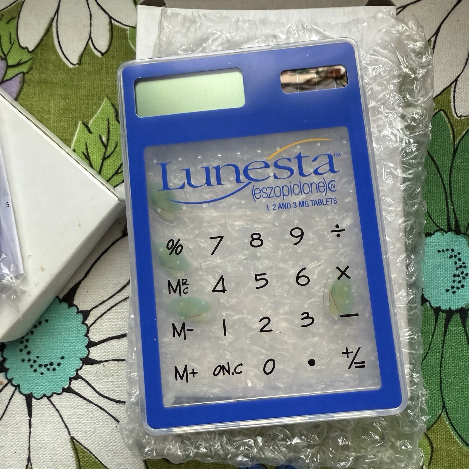 Lunesta Branded Calculator Clip Pharmaceutical Promo Drug Rep Advertising