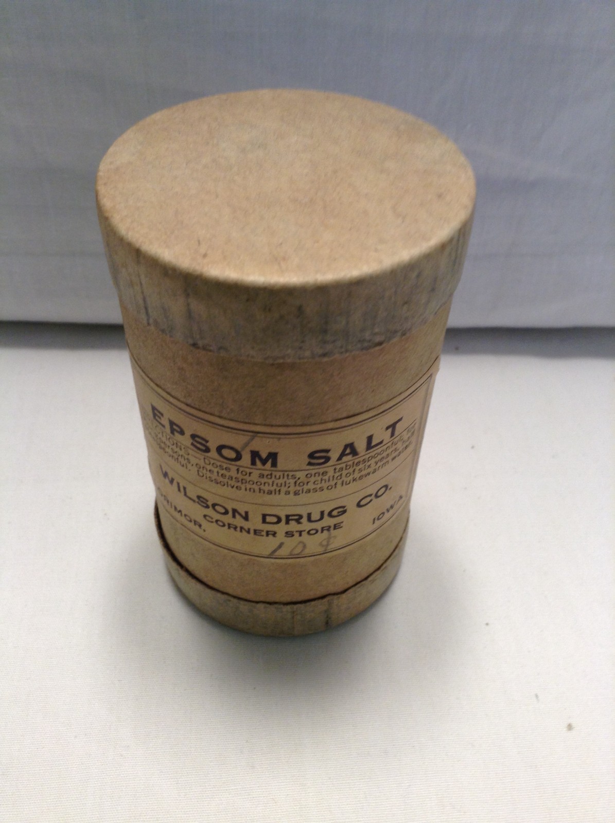 Vintage 1940-50s Wilson Drug Store Lorimor Iowa Container