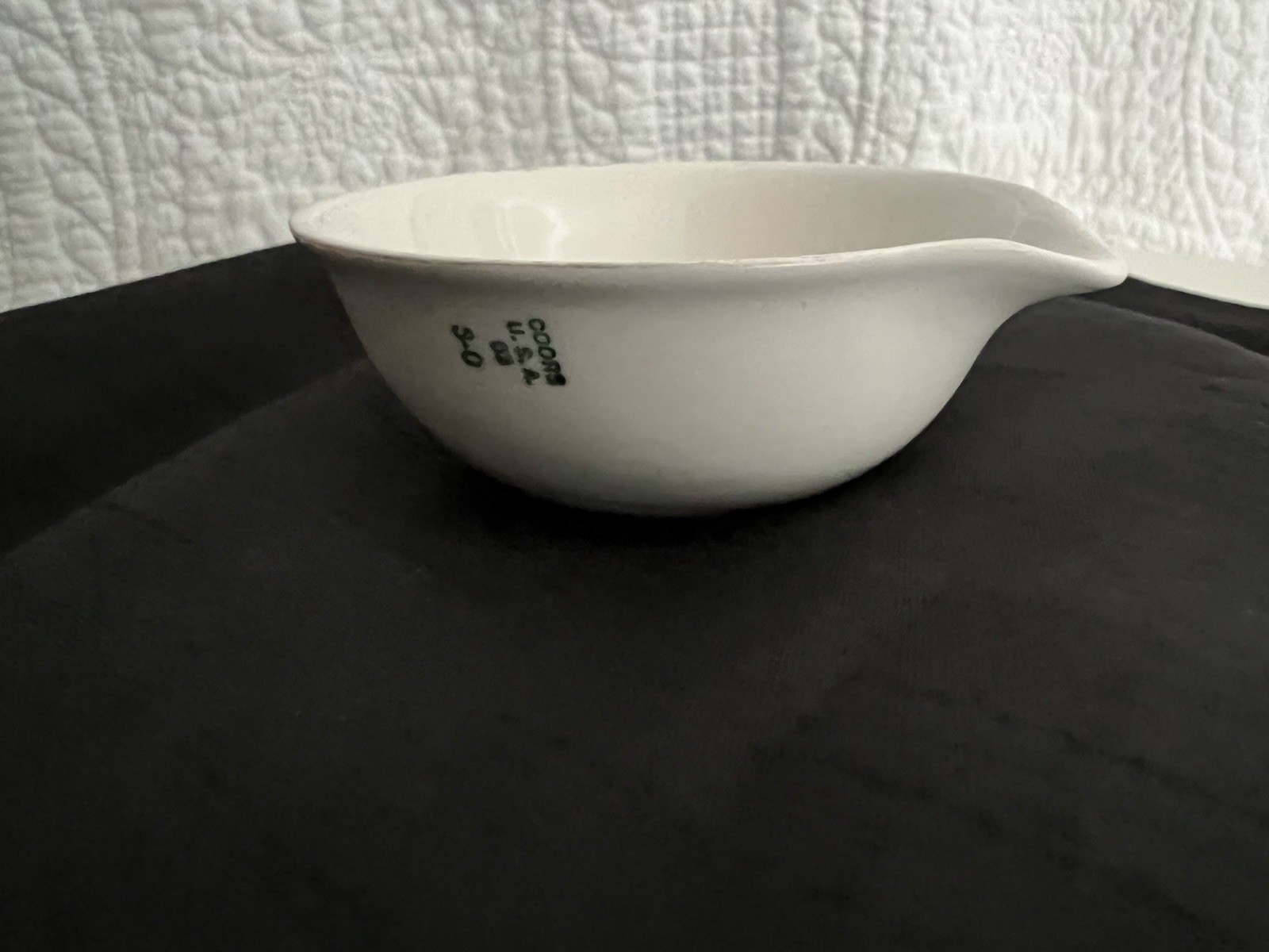 Vintage Coors USA Apothecary Porcelain Evaporating Lab Dish Spout Bowl 03 3 Inch