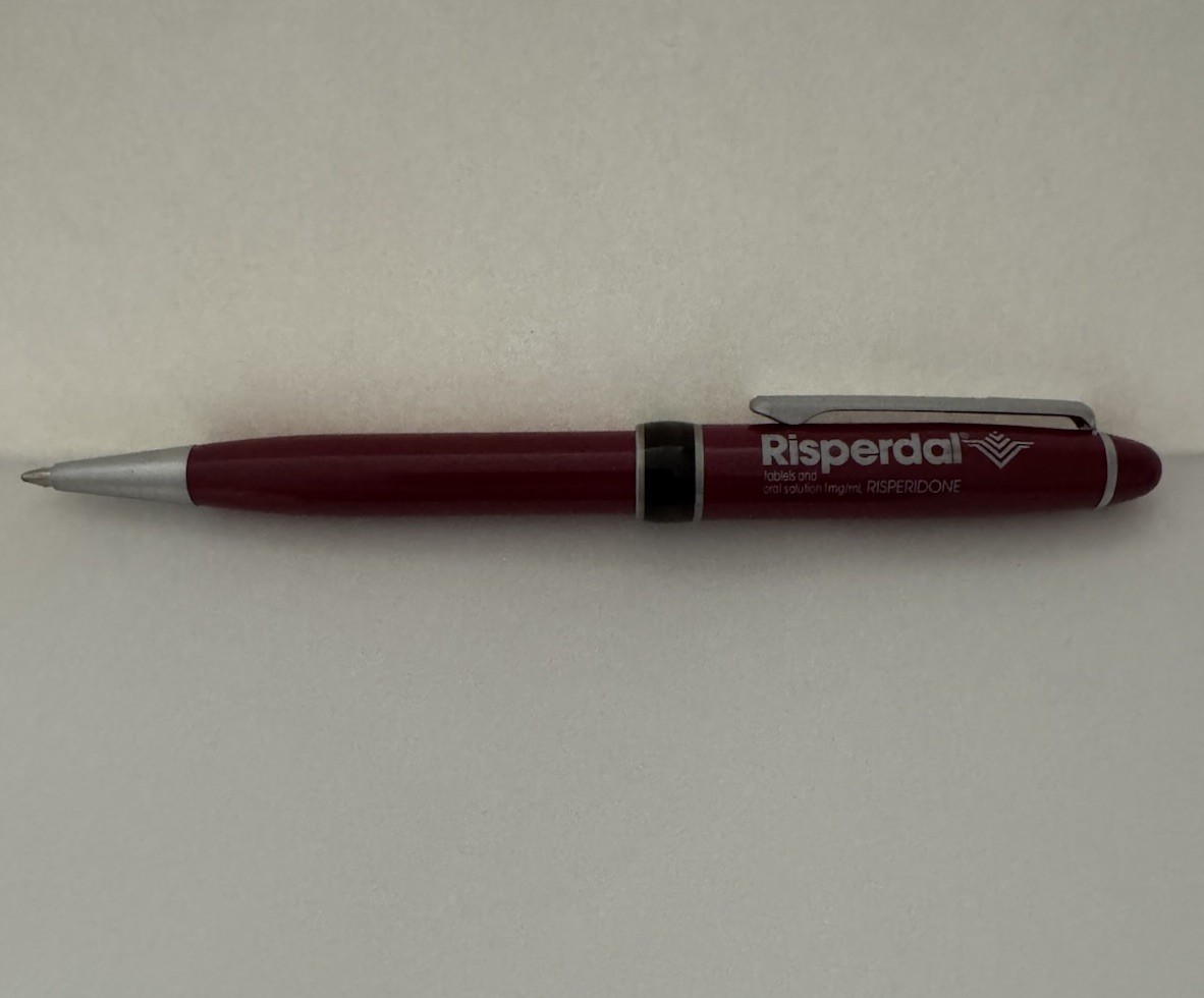 Risperdal Risperidone Drug Pharmaceutical Promo Advertising Heavy Metal Pen