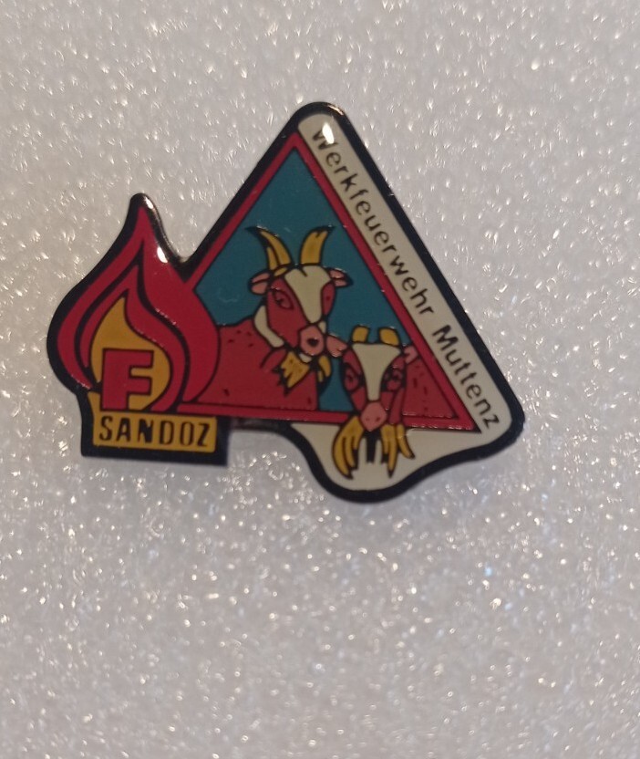 SANDOZ Pharmaceutical agro pin badge LSD Albert Hofmann rare