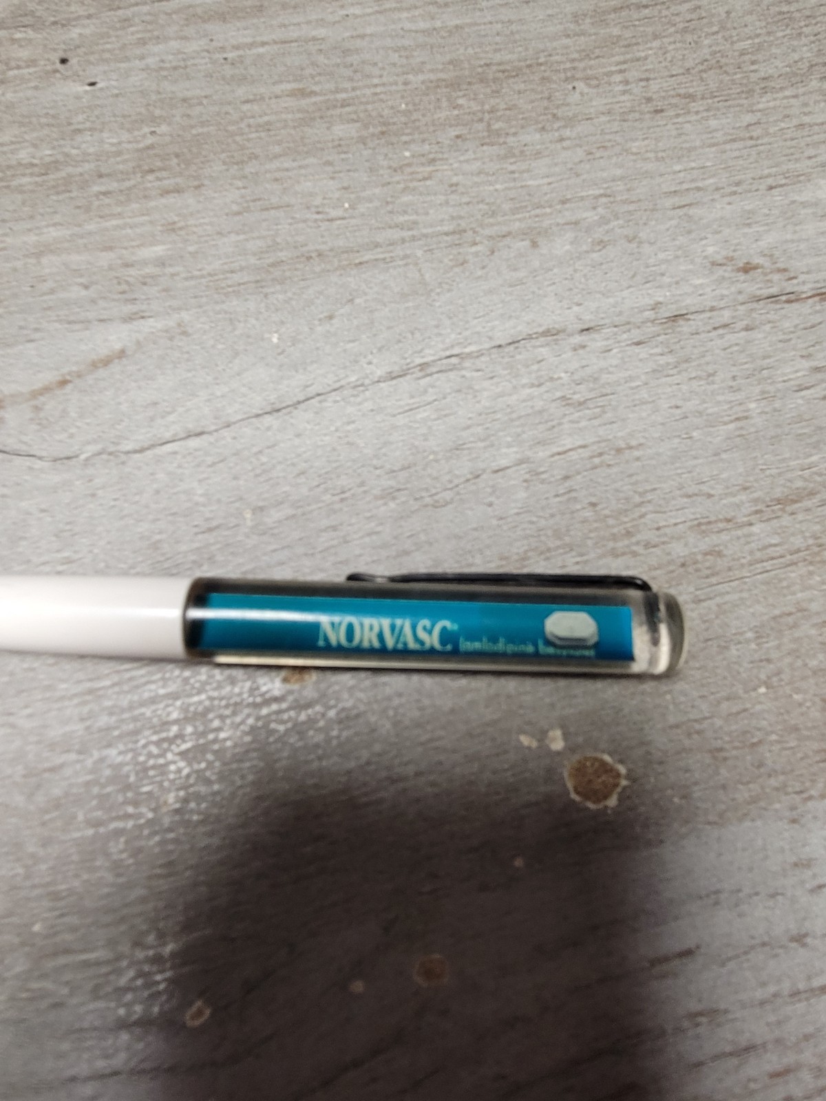Norvasc Heavy Metal Drug Rep Pen Pharmaceutical Medical Click Button Floaty