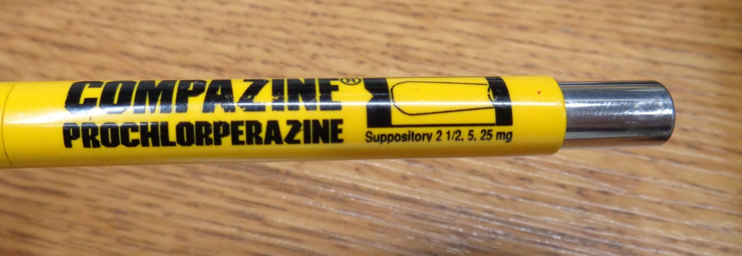 PARKER USA Pharmaceutical Drug Rep Pen COMPAZINE Prochlorperazine TESTED / WORKS