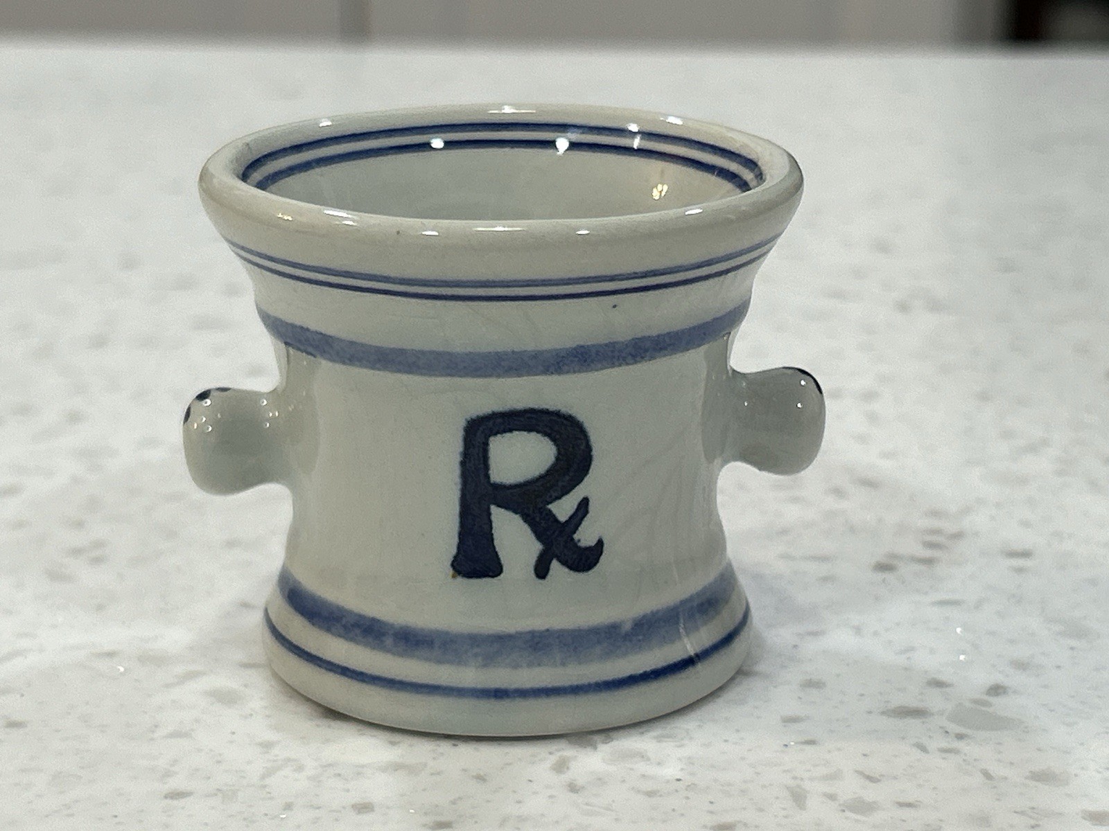 Squibb Rx Mini Mortar – Delfts Holland – Squibb Pharmaceutical Co 1959 – 2″