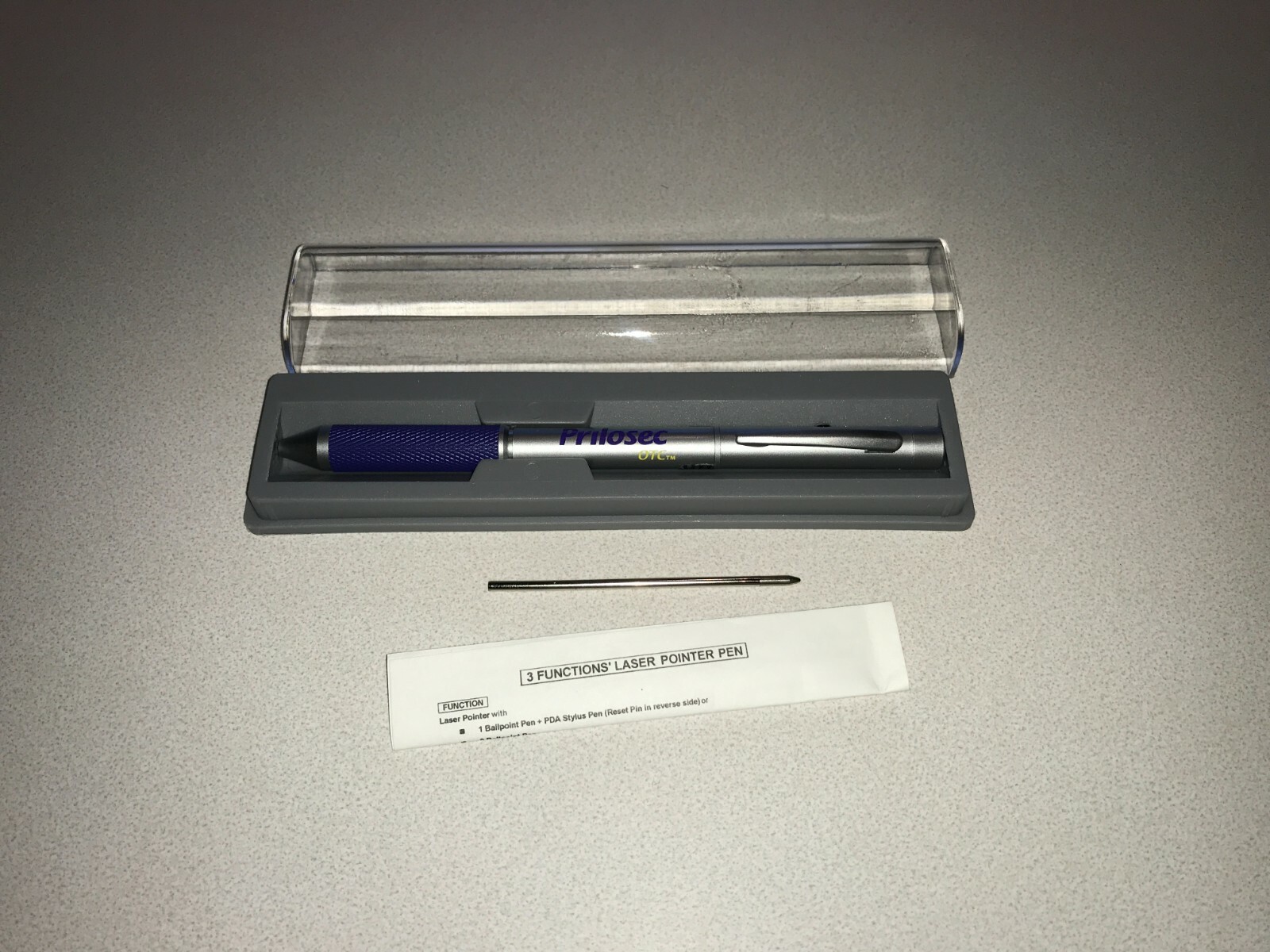 3 In 1 Prilosec Drug Rep Metal Pen Pharmaceutical Pointer Stylus Box