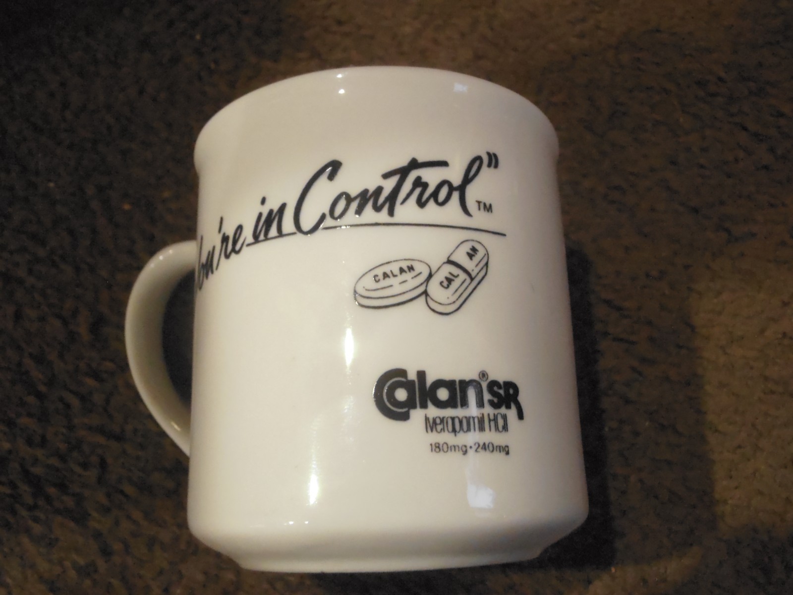 CALAN SR Mug Pharmaceutical Drug Rep Coffee Advertising Promo Swag