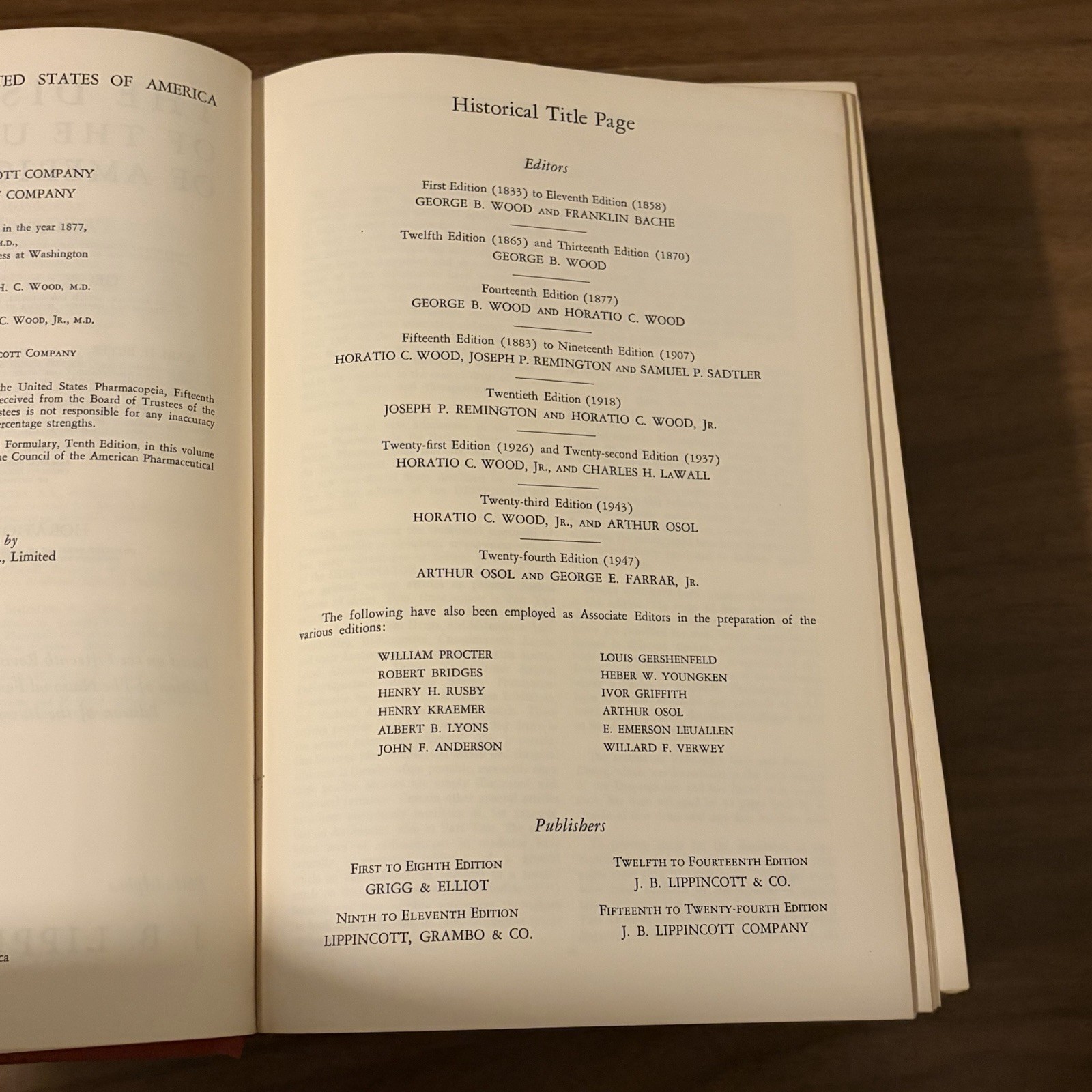 The Dispensatory of the United States of America 25th Ed 1955 Medical Book