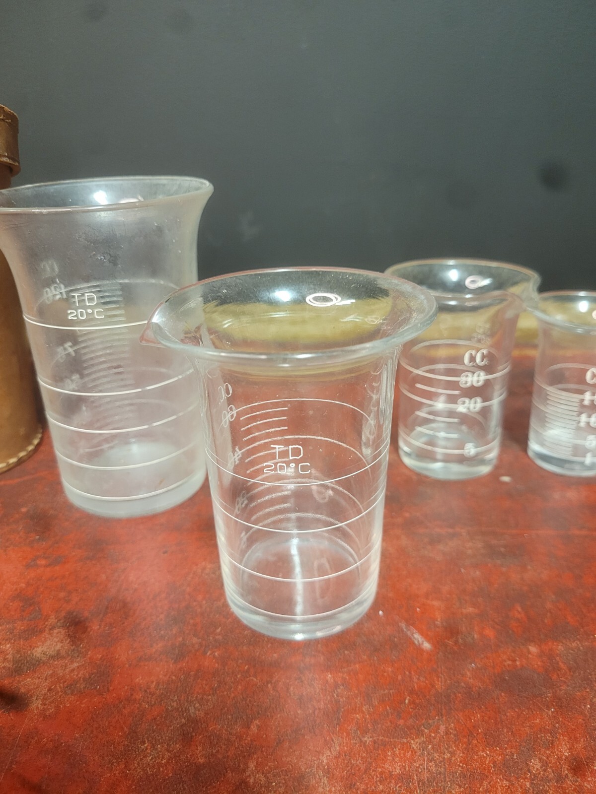 Vintage Nesting Measuring Cups Glass Metric Doctor Apothecary Medicine
