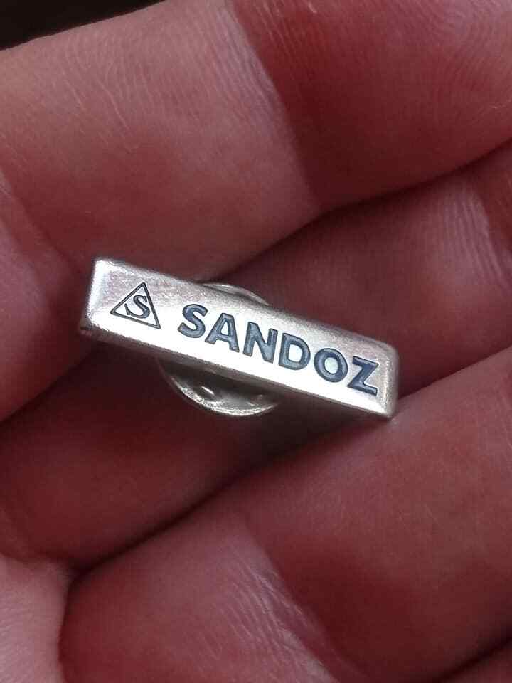 🔴SANDOZ Pharmaceuticals pin LSD Albert Hofmann Logo pin badge🔴
