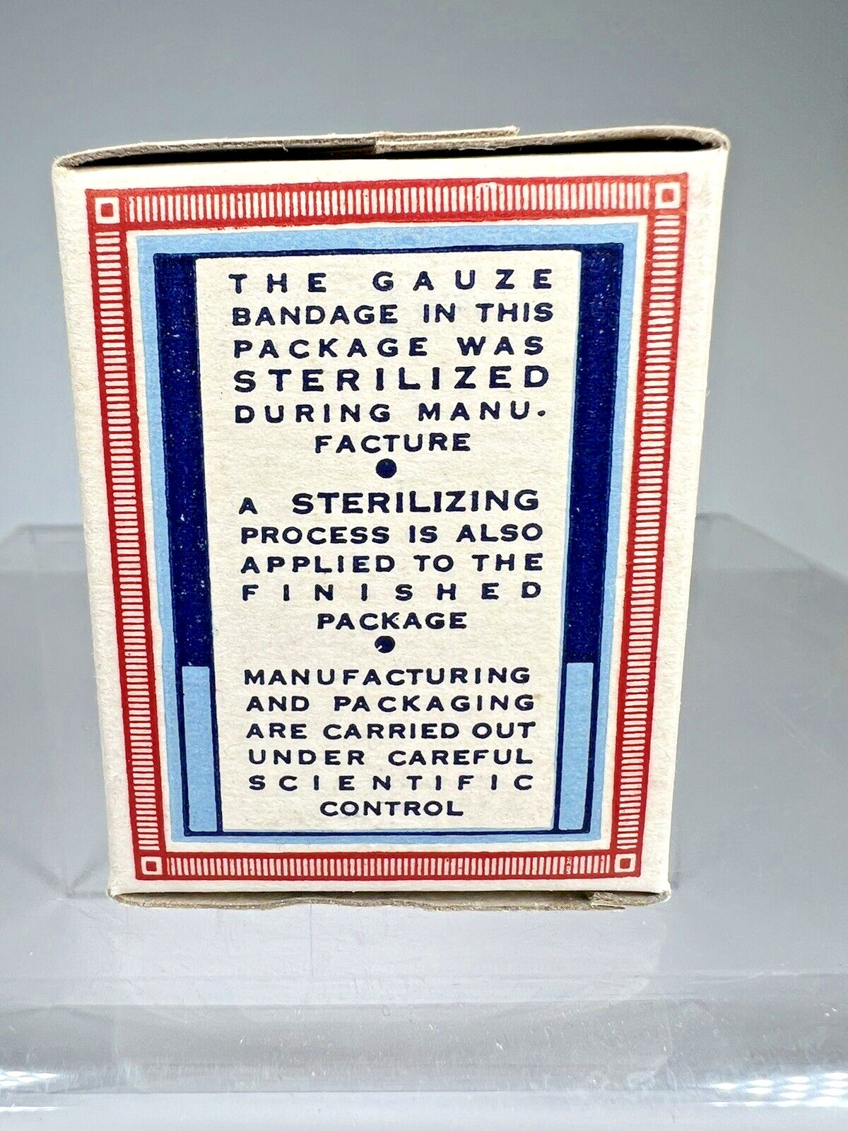 Vintage Sealed Box Bay’s Gauze Bandage , Parke Davis Co. Bridgeport Connecticut