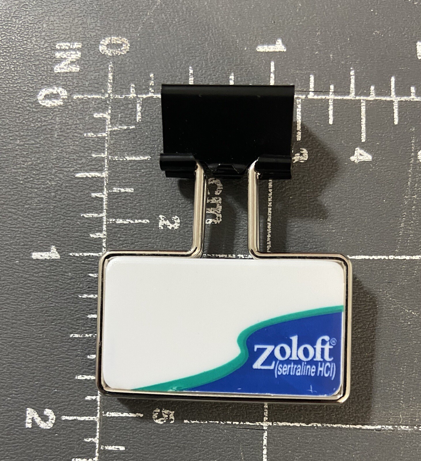Zoloft Brand Logo Pharmaceutical Advertising Binder Clip Sales Promotional Item