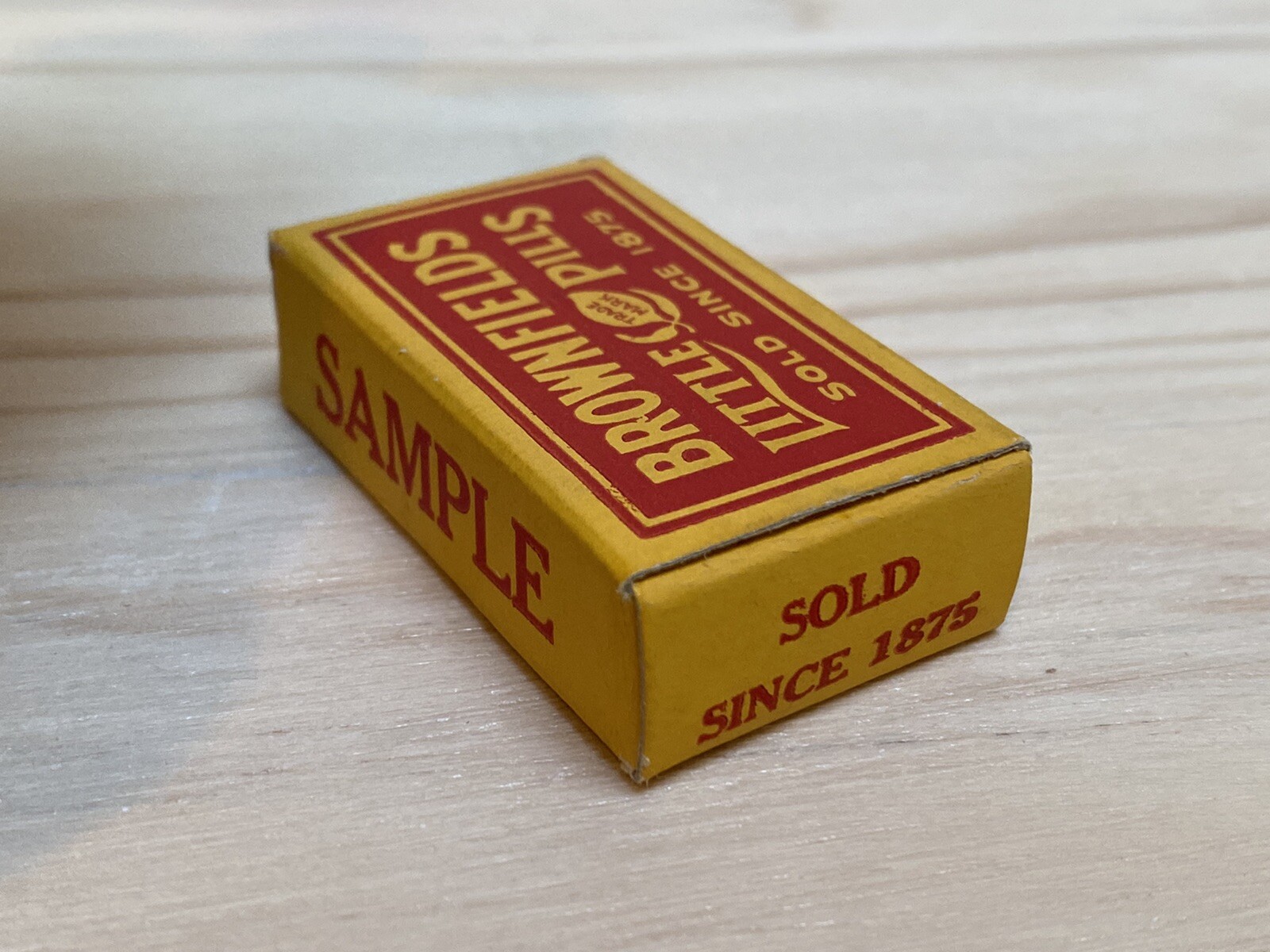 BROWNFIELD’S Little Pills Vintage SAMPLE Empty Small Box