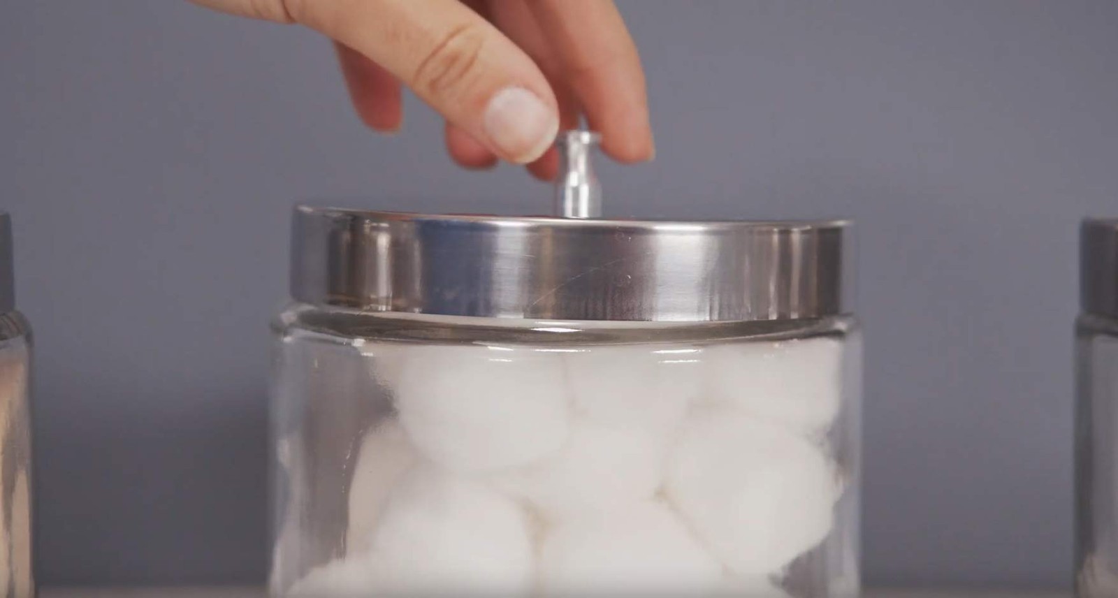 Grafco Glass Sundry Jar – Labeled ‘Cotton’ – Dressing Storage
