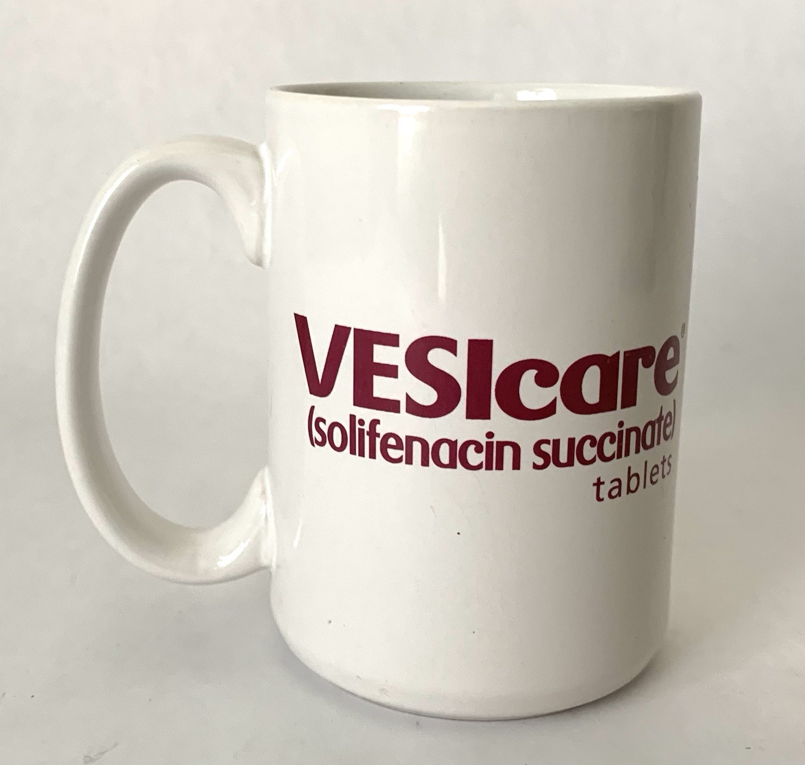 Vesicare Solifenacin Succinate Tablets Advertising Promo Ceramic Coffee Cup Mug