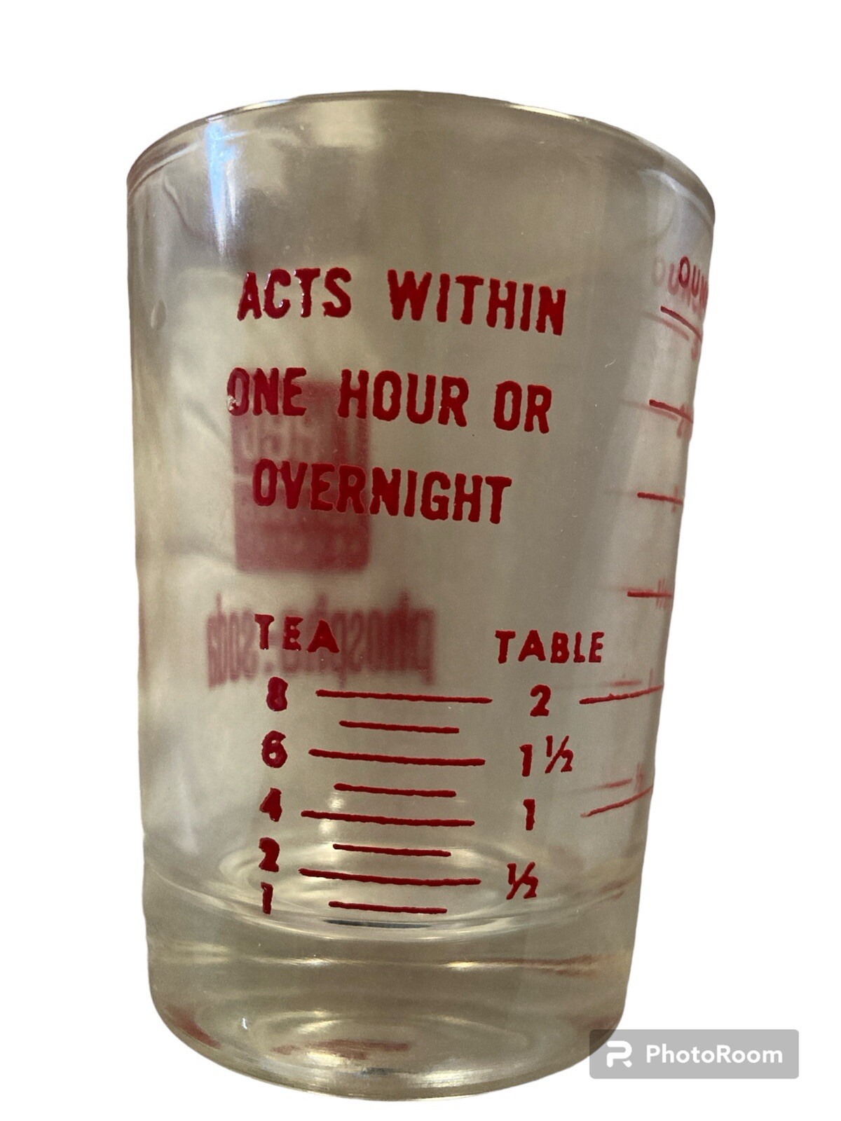 Vintage Fleet Buffered Laxative Phospho Soda Pharma Measuring Cup Shot Glass