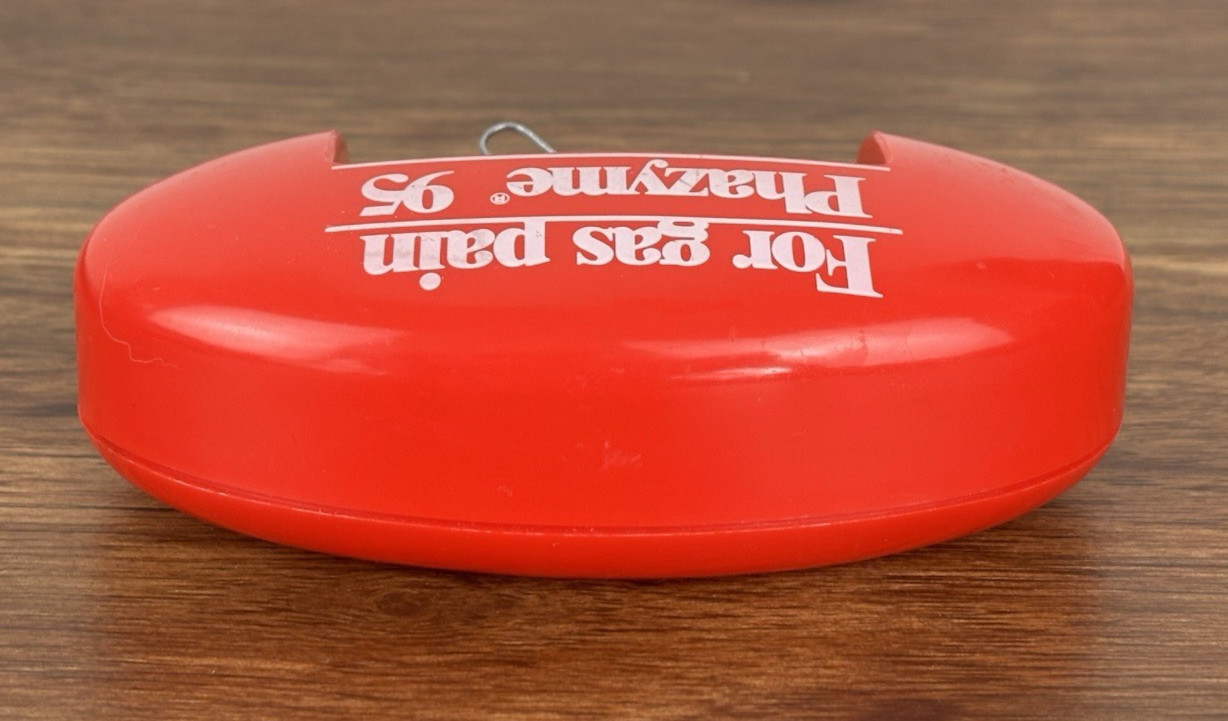 Phazyme 95 Pharmaceutical Paper Clip Holder Red Plastic Drug Rep Promo Vtg