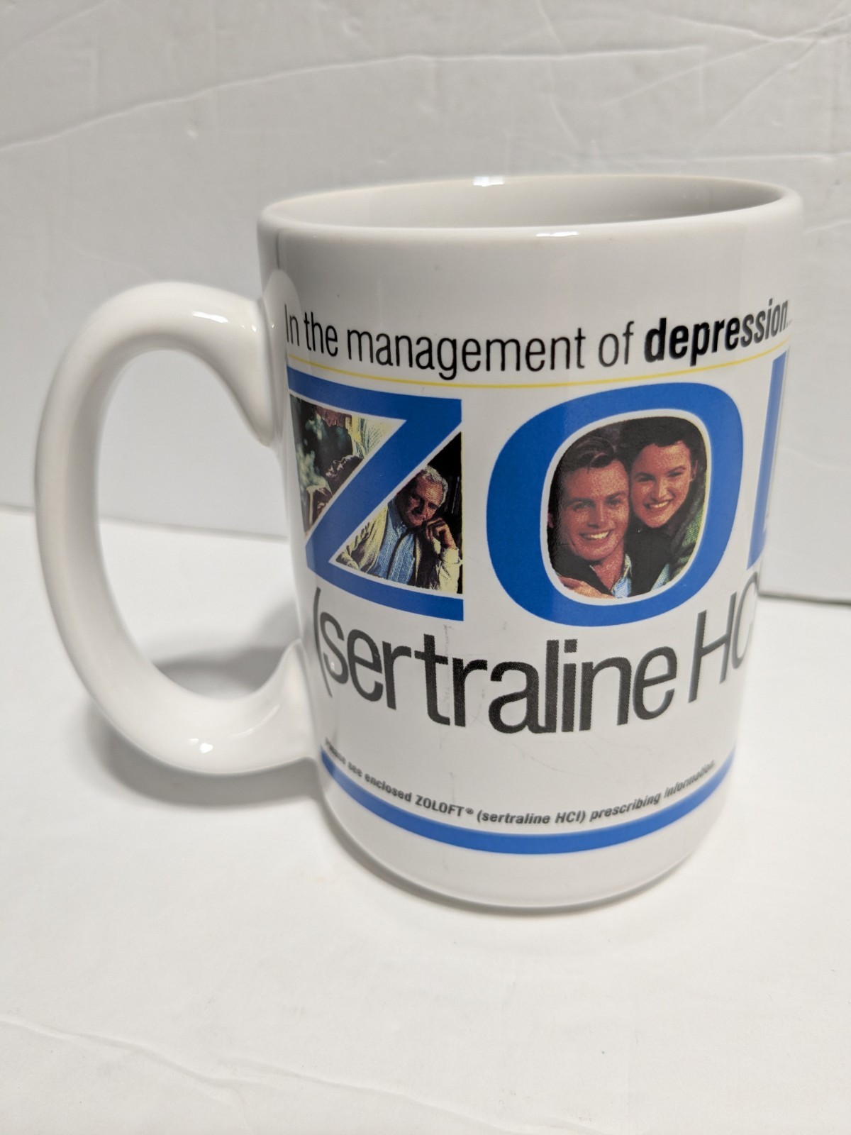Zoloft First-Line Therapy Coffee Mug Pharmaceutical Promo Rep Advertising Pfizer
