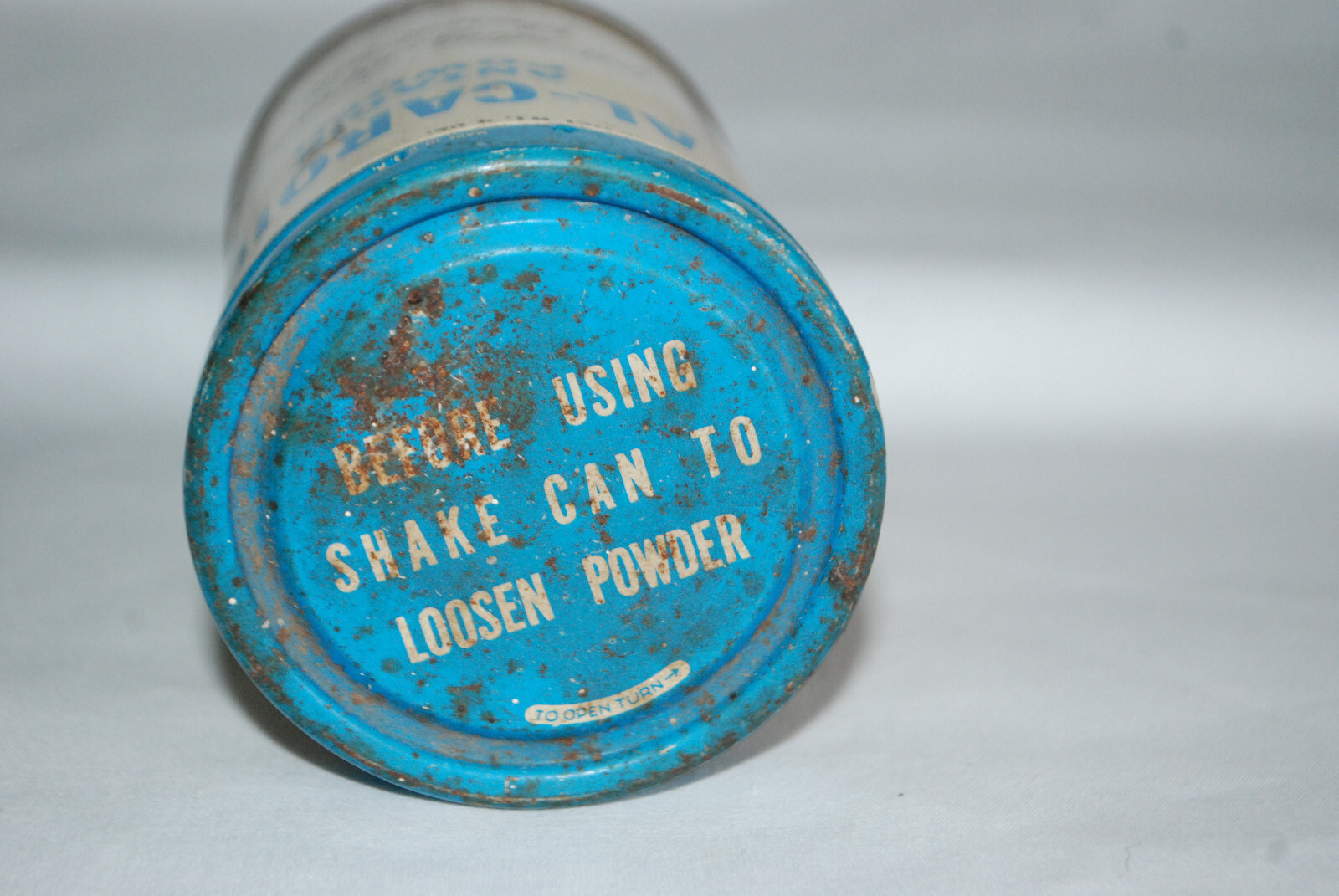 Vintage AL-CAROID Antacid Powder 4oz Empty Tin – 4.5″