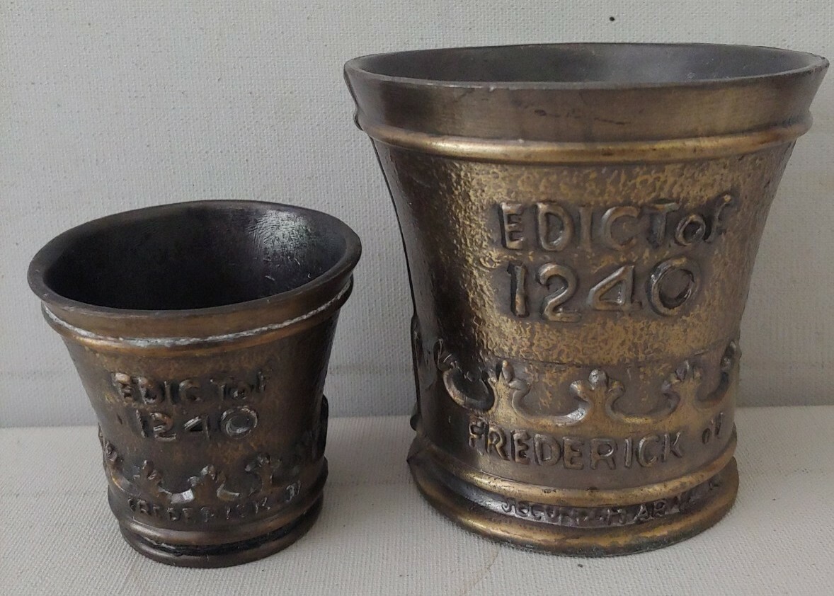Vintage BRASS Bronze MORTAR Set Pharmacy APOTHECARY Rx