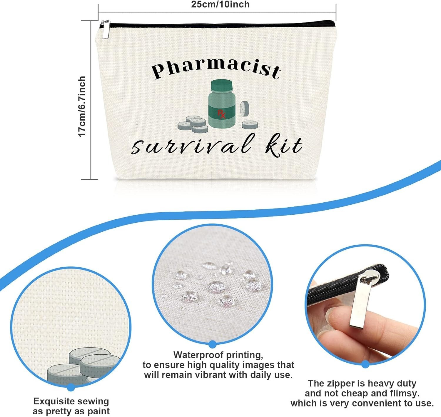 Charming Cosmetic Pouch for Pharmacy Graduates – Ideal for Makeup & Essentials