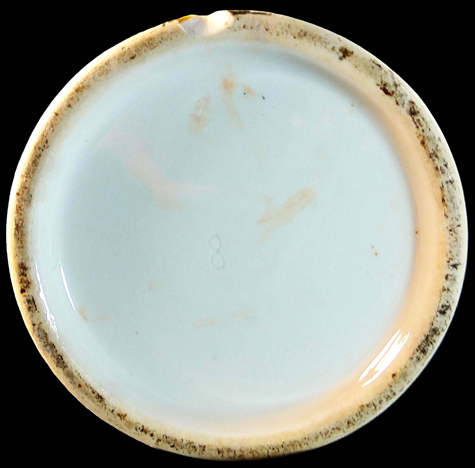 SUPERB, 18th. to EARLY 19th. CENTURY HAND PAINTED PORCELAIN APOTHECARY JAR
