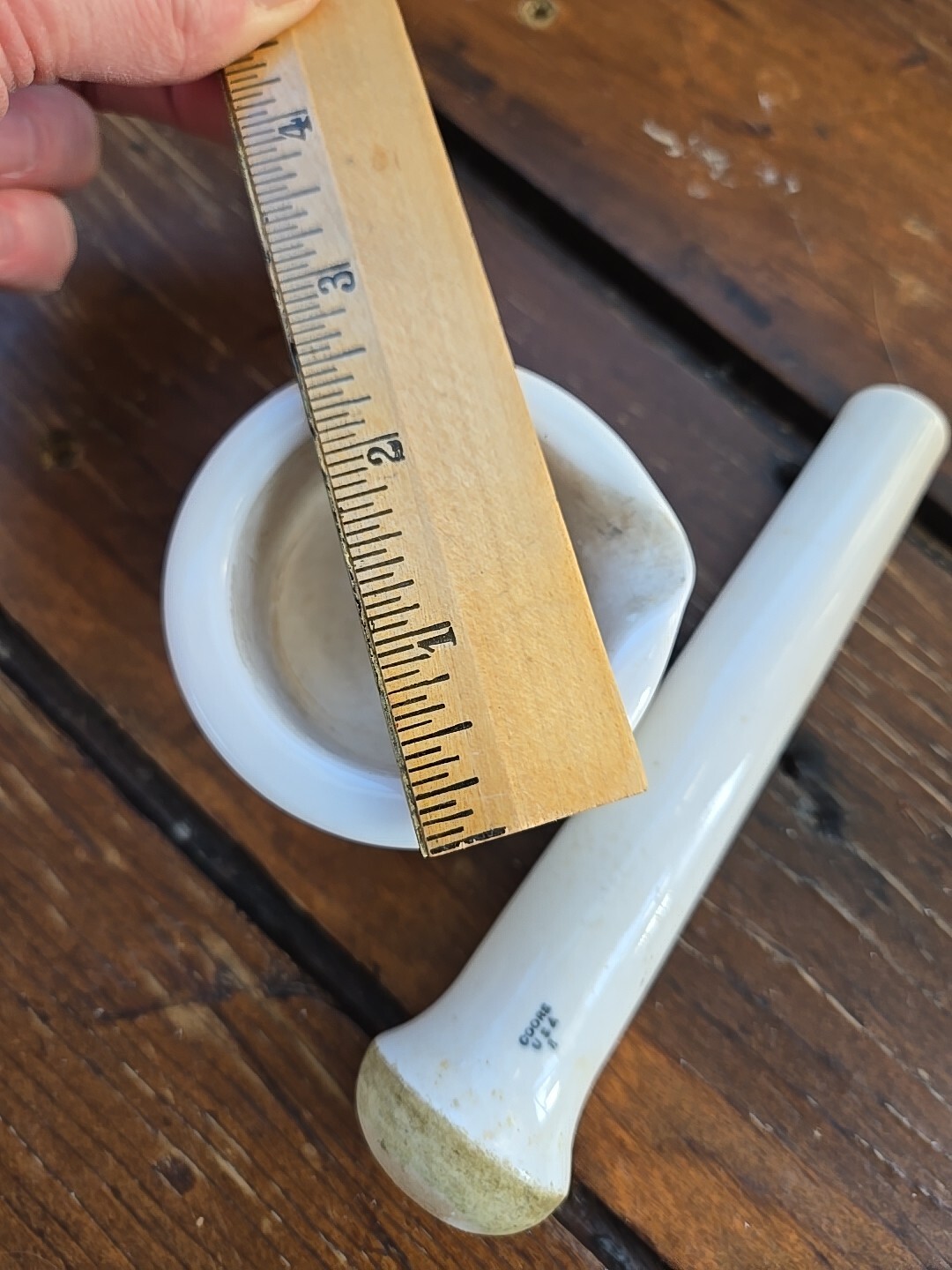 VINTAGE COORS USA POTTERY SMALL MORTAR AND PESTLE SET Chemistry Lab