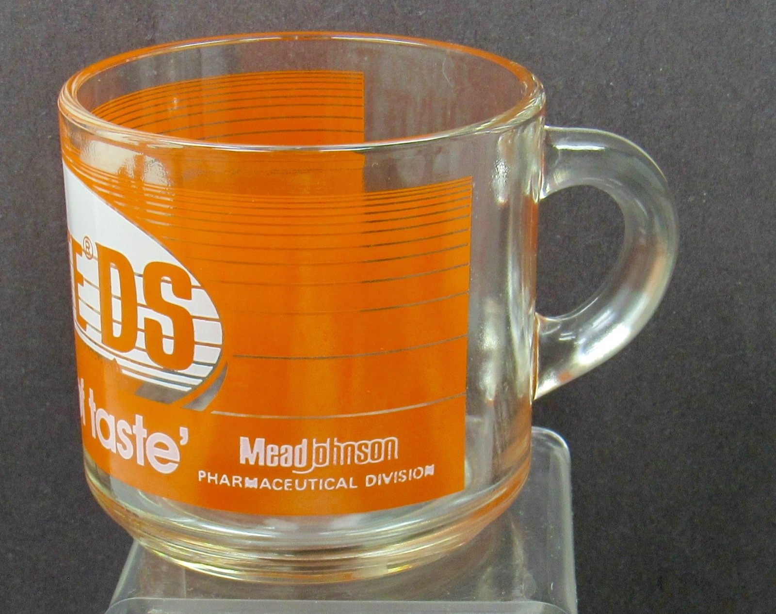 K-Lyte Glass Mug Drug Rep Promo Advertising Mead Pharmaceuticals Anchor Hocking