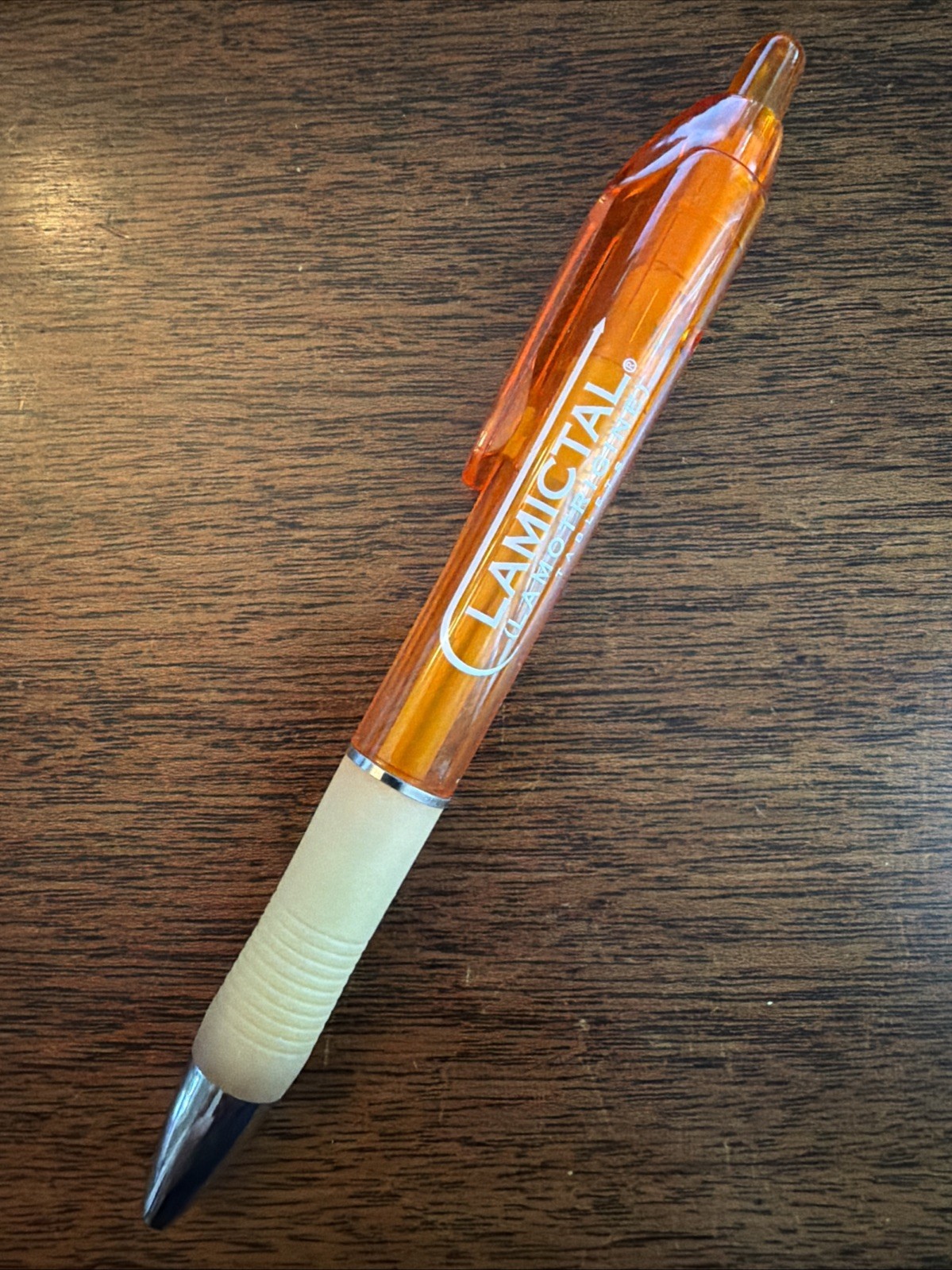 Rare Lamictal GSK Medical Drug Rep Pharmaceutical Pen Orange GlaxoSmithKline